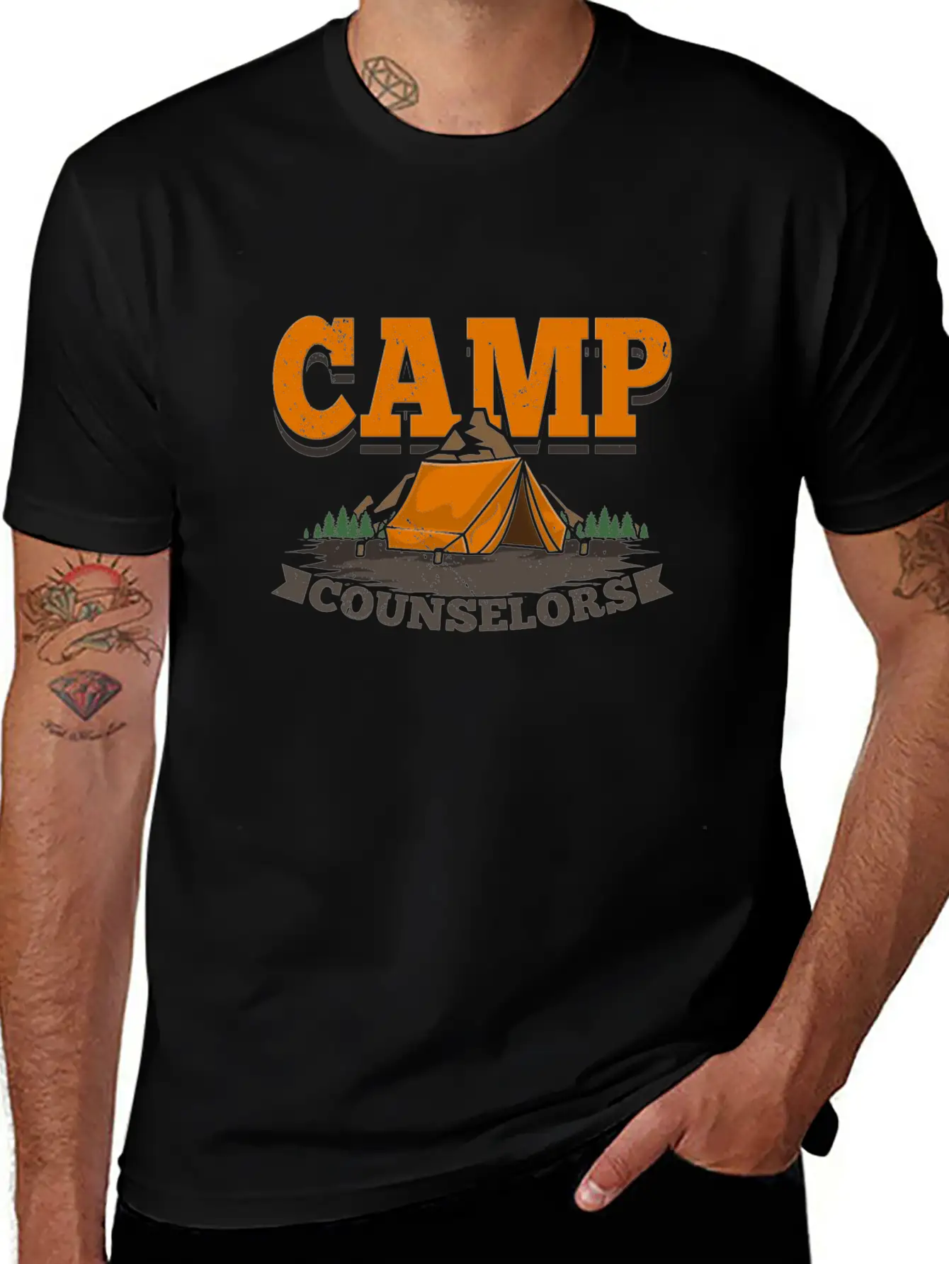 Camping Camp Counselor Unisex Short Sleeve Soft Cotton T-Shirt – Casual Everyday Wear