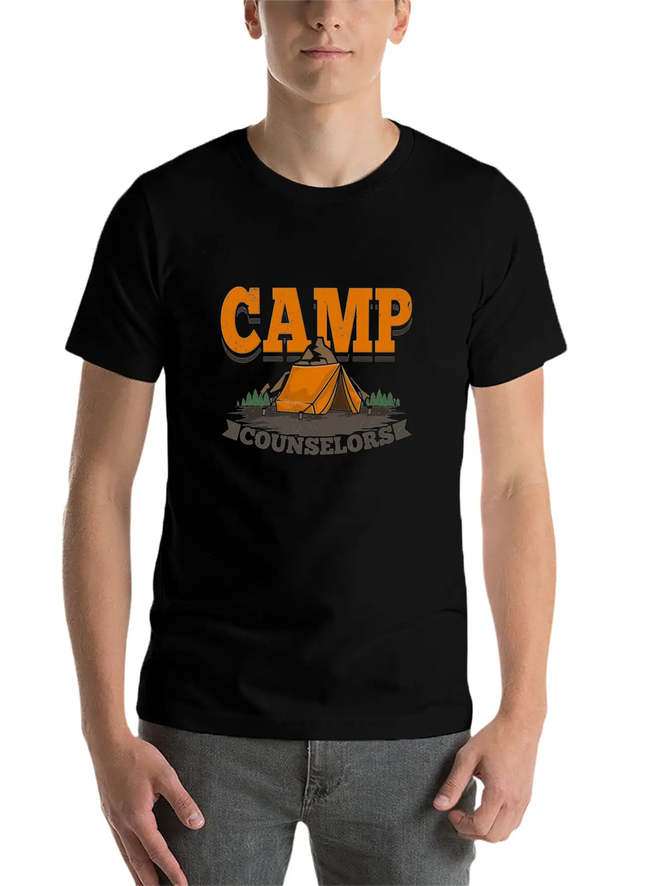Camping Camp Counselor Unisex Short Sleeve Soft Cotton T-Shirt – Casual Everyday Wear