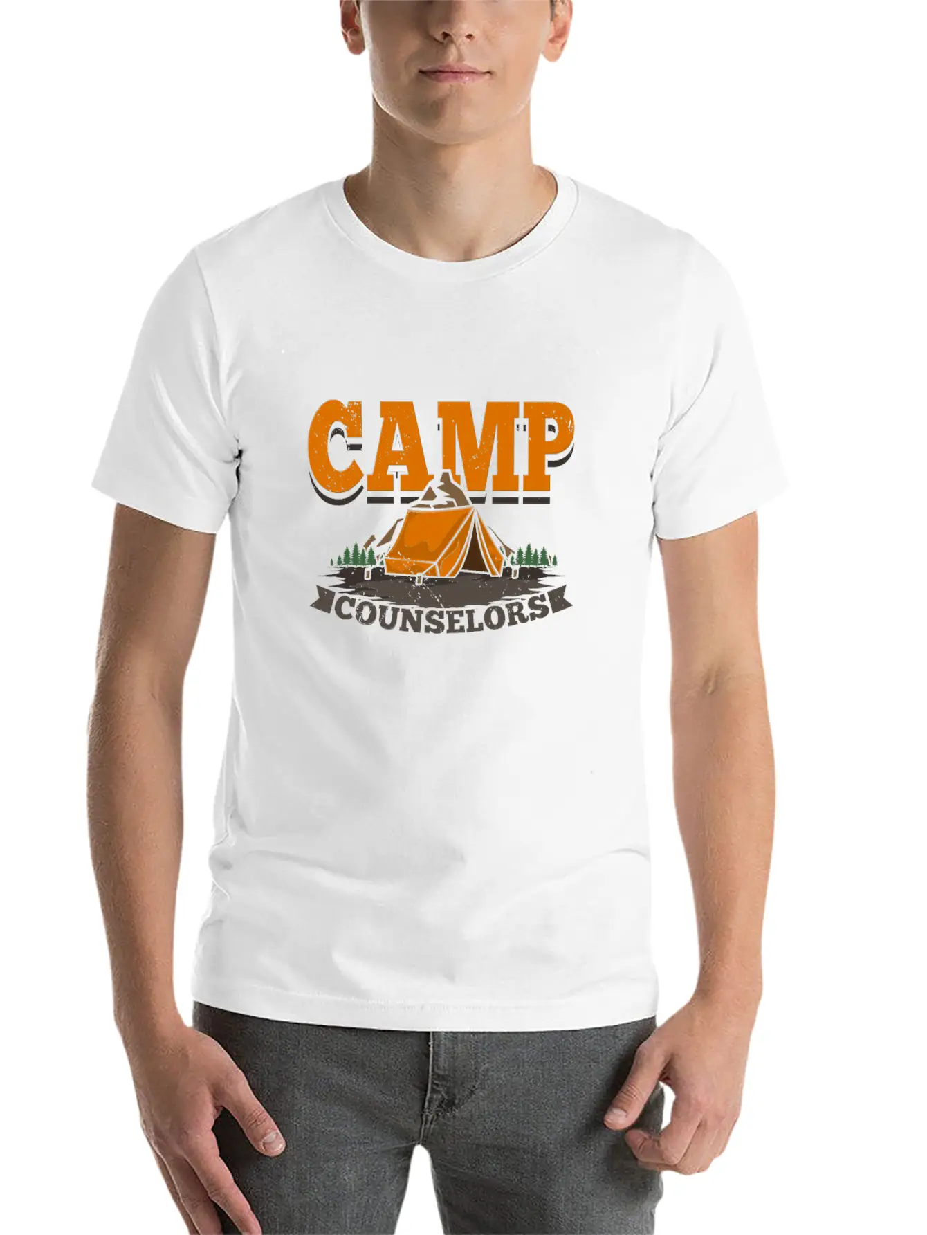 Camping Camp Counselor Unisex Short Sleeve Soft Cotton T-Shirt – Casual Everyday Wear