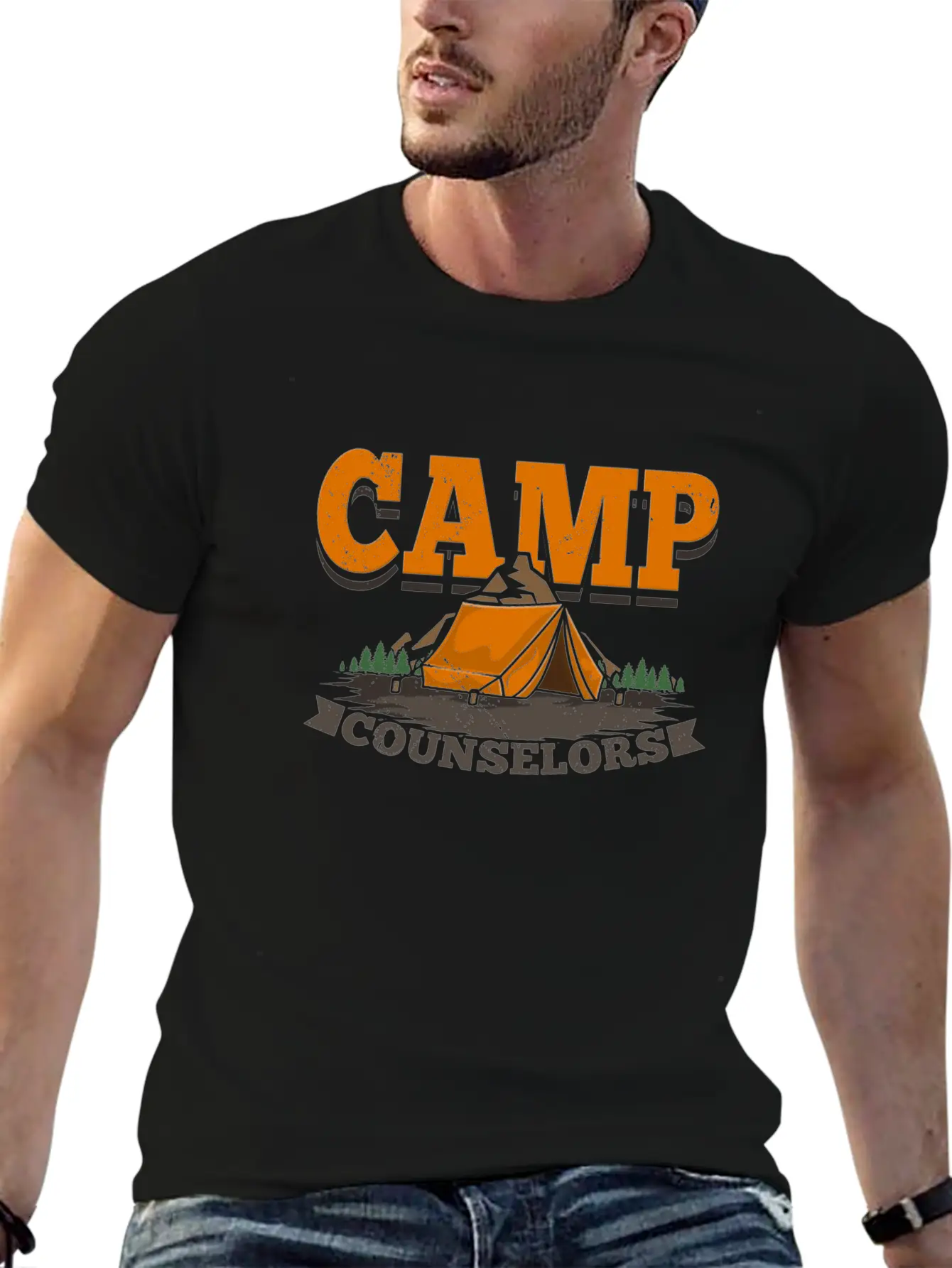 Camping Camp Counselor Unisex Short Sleeve Soft Cotton T-Shirt – Casual Everyday Wear