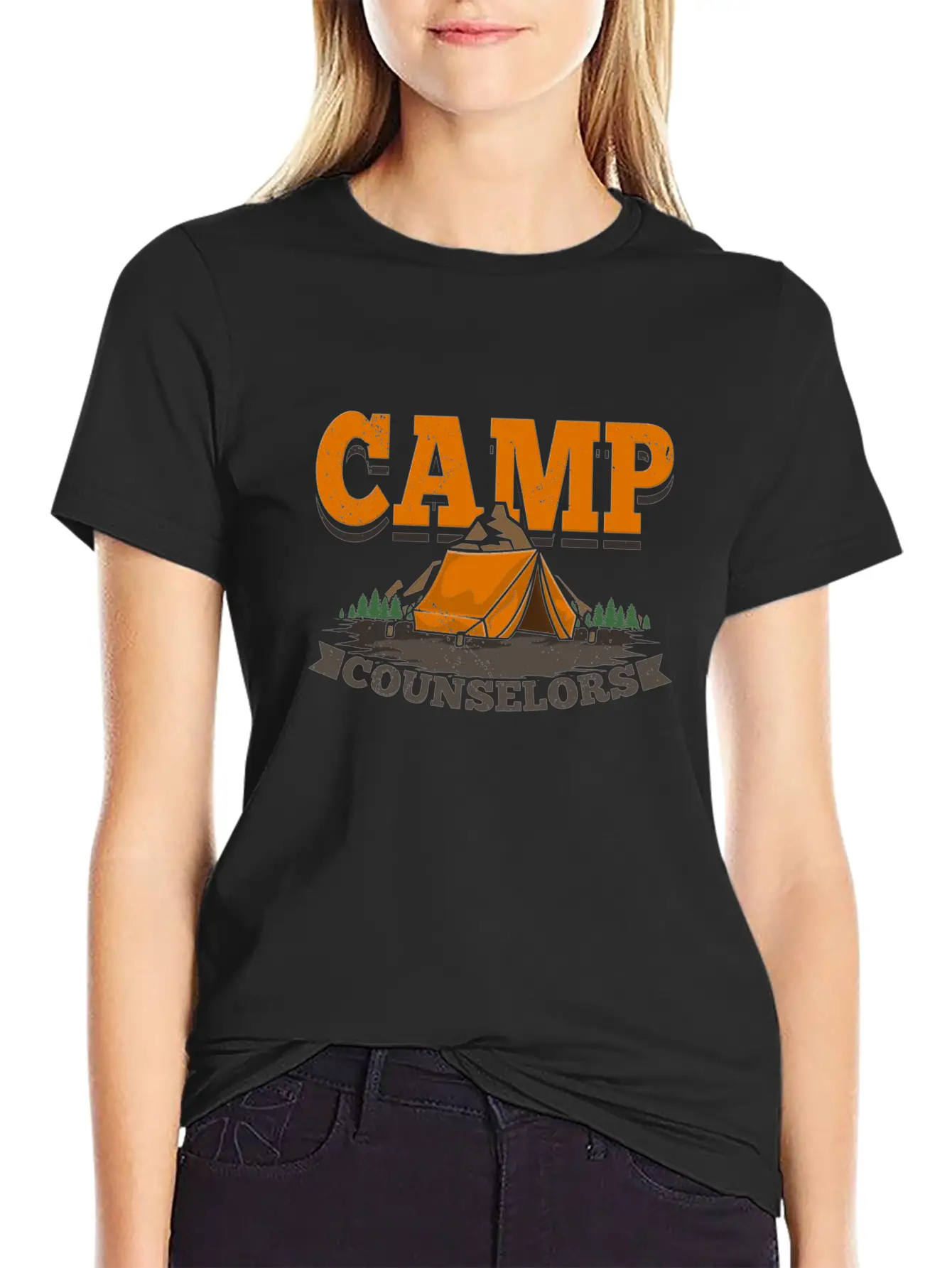 Camping Camp Counselor Unisex Short Sleeve Soft Cotton T-Shirt – Casual Everyday Wear