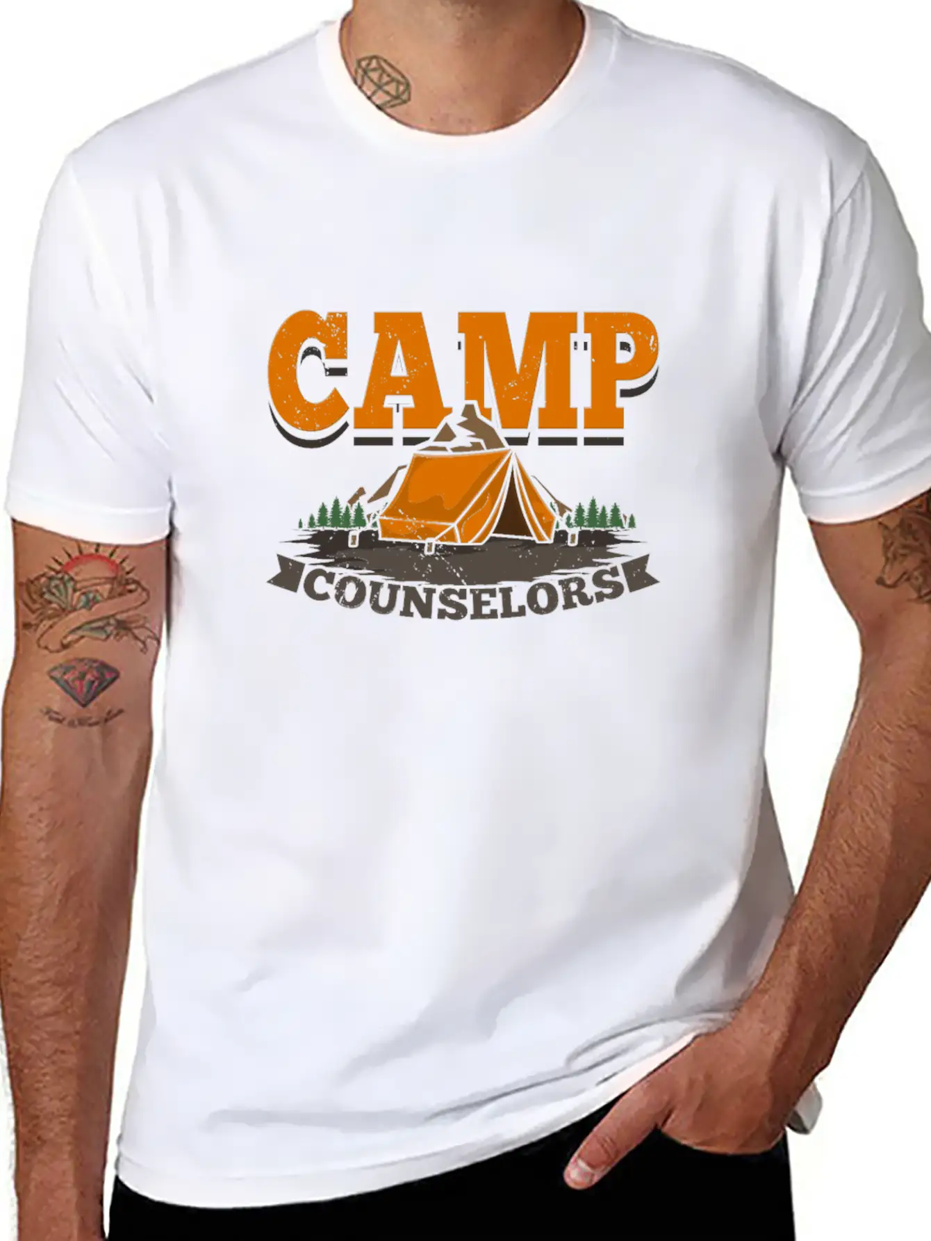 Camping Camp Counselor Unisex Short Sleeve Soft Cotton T-Shirt – Casual Everyday Wear