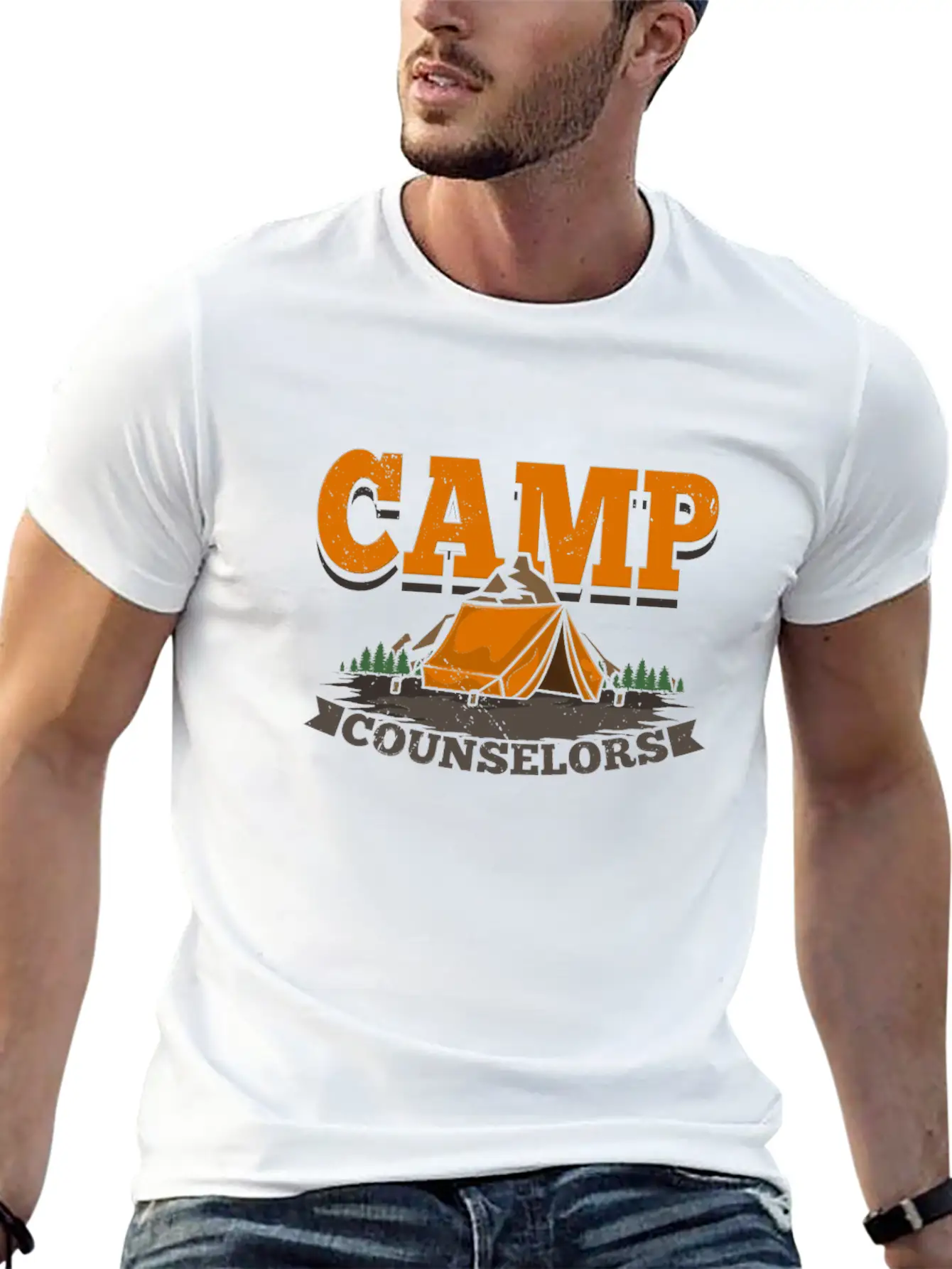 Camping Camp Counselor Unisex Short Sleeve Soft Cotton T-Shirt – Casual Everyday Wear