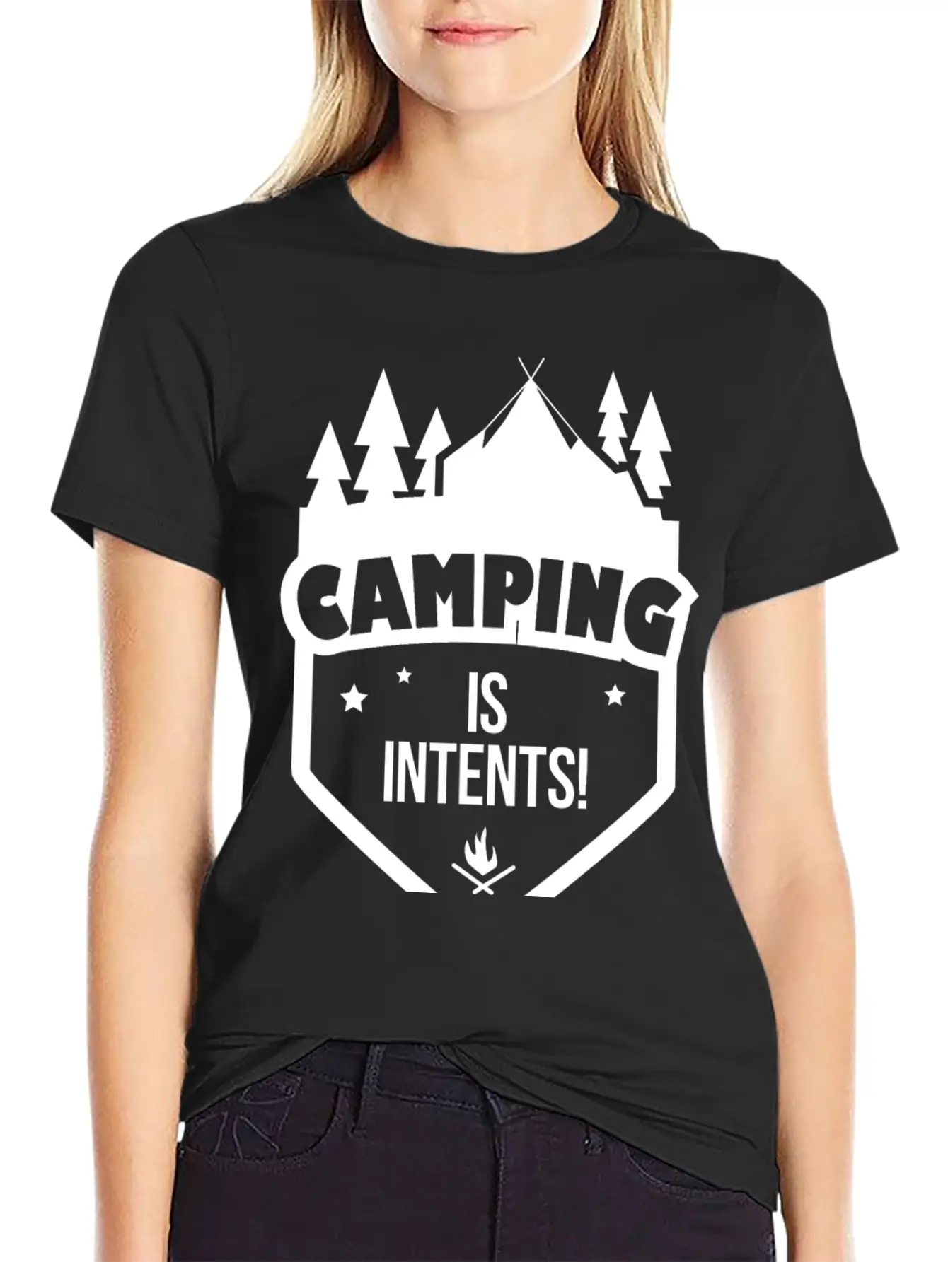 CAMPING - CAMPING IS INTENTS Stylish Everyday T-Shirt – Unisex Basic Cotton Tee