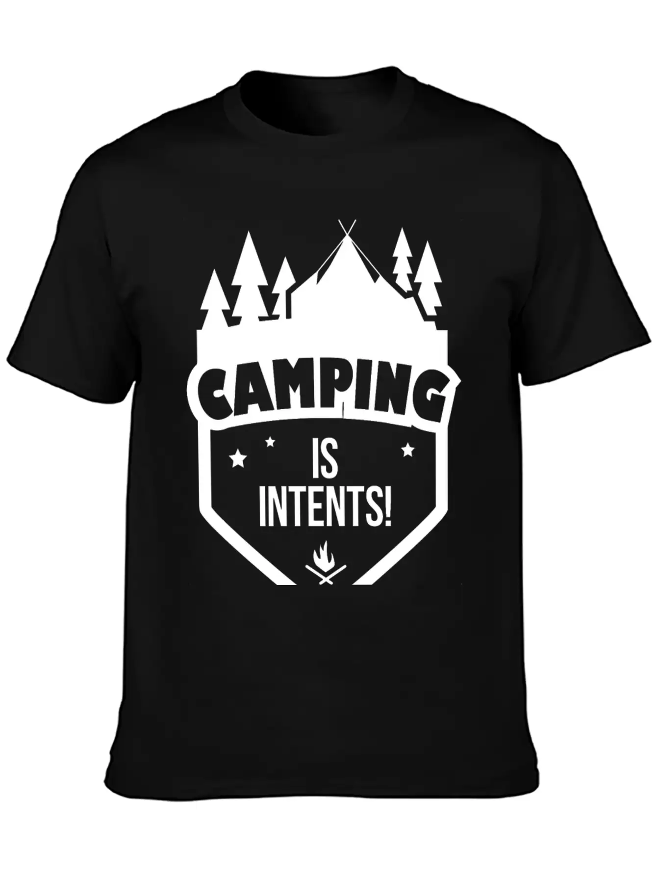 CAMPING - CAMPING IS INTENTS Stylish Everyday T-Shirt – Unisex Basic Cotton Tee
