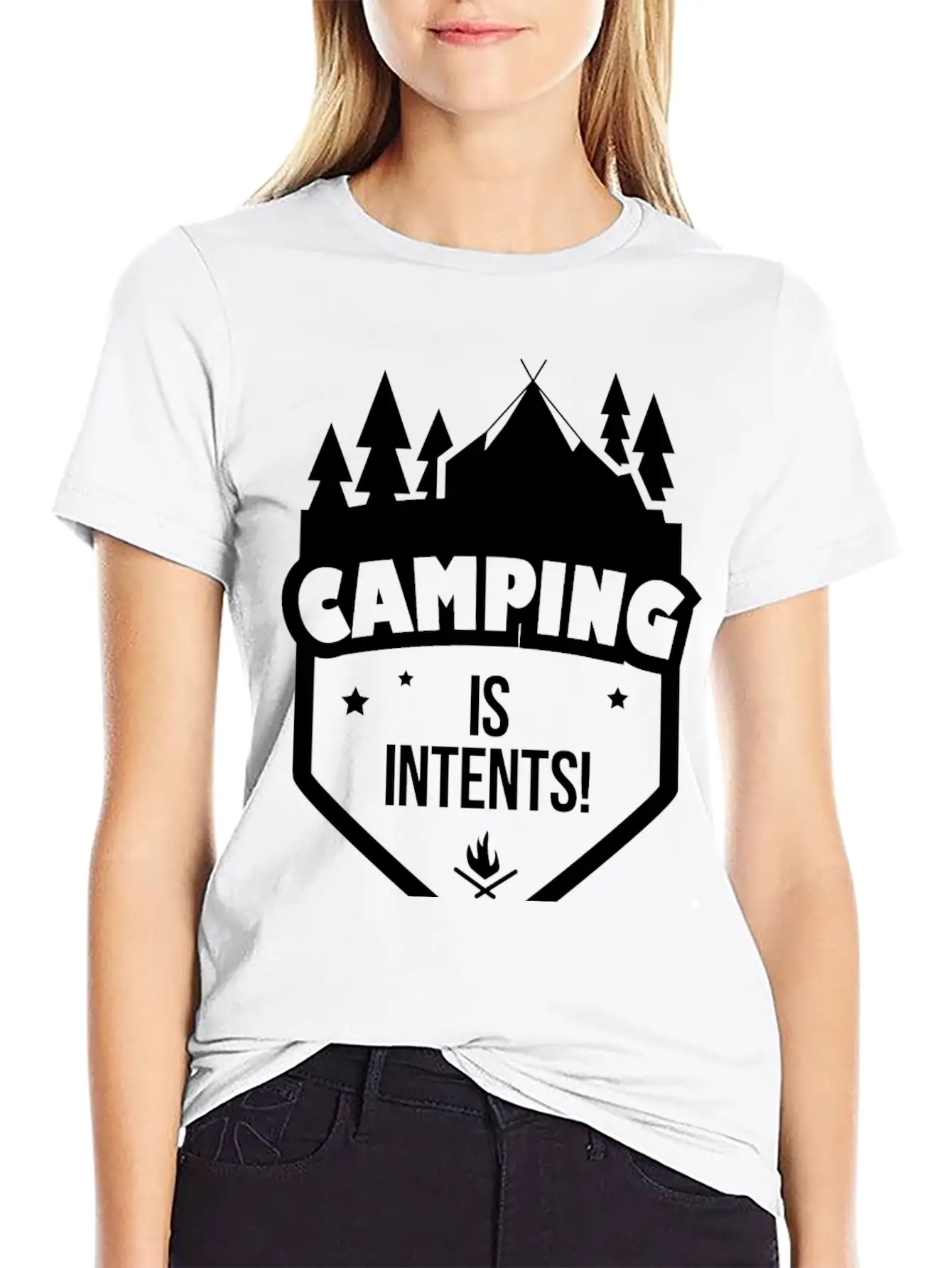 CAMPING - CAMPING IS INTENTS Stylish Everyday T-Shirt – Unisex Basic Cotton Tee