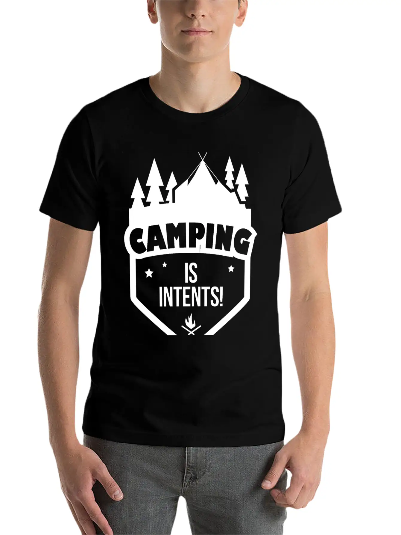 CAMPING - CAMPING IS INTENTS Stylish Everyday T-Shirt – Unisex Basic Cotton Tee