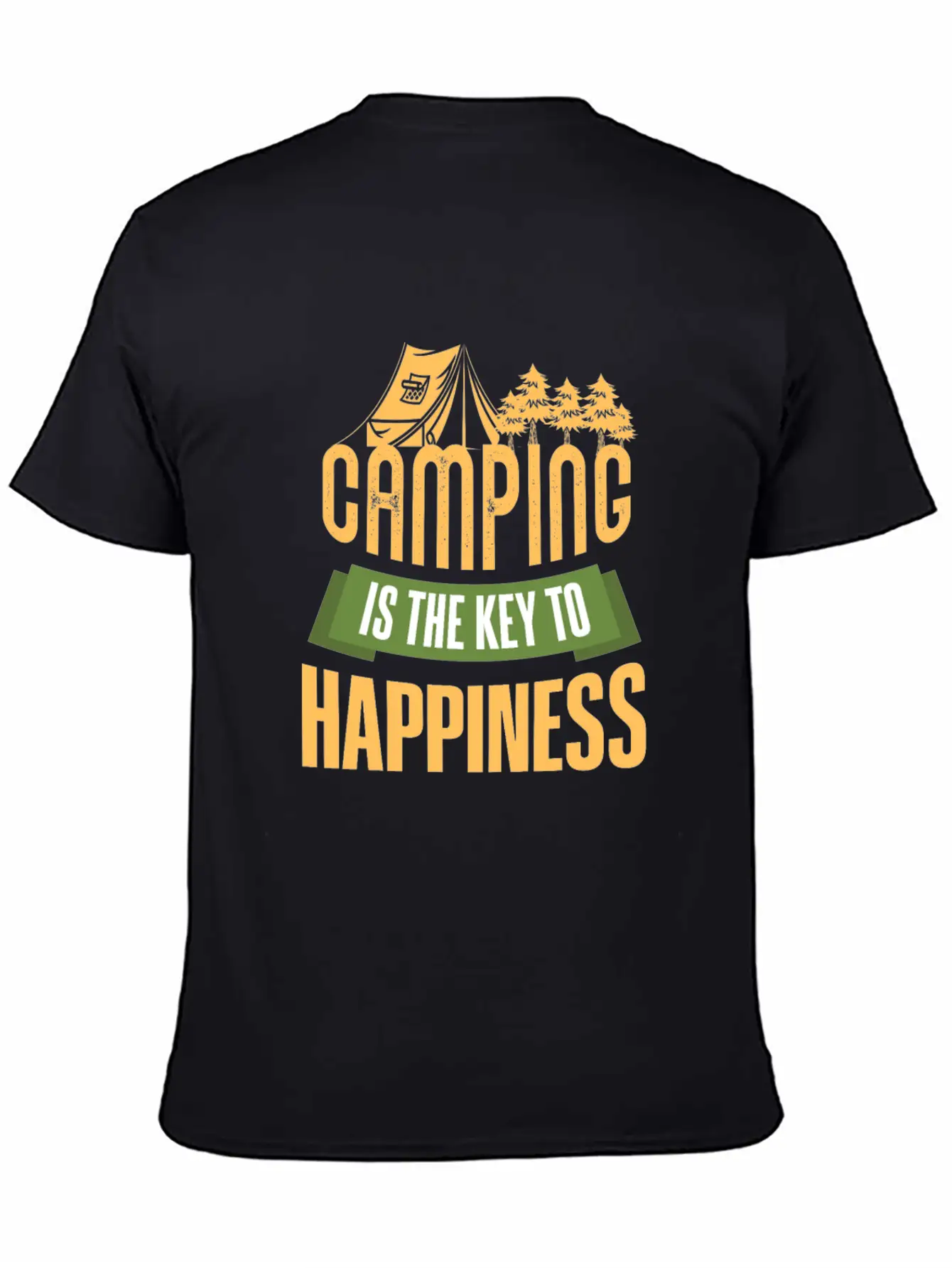 Camping Camping Is The Key Unisex Short Sleeve Soft Cotton T-Shirt – Casual Everyday Wear
