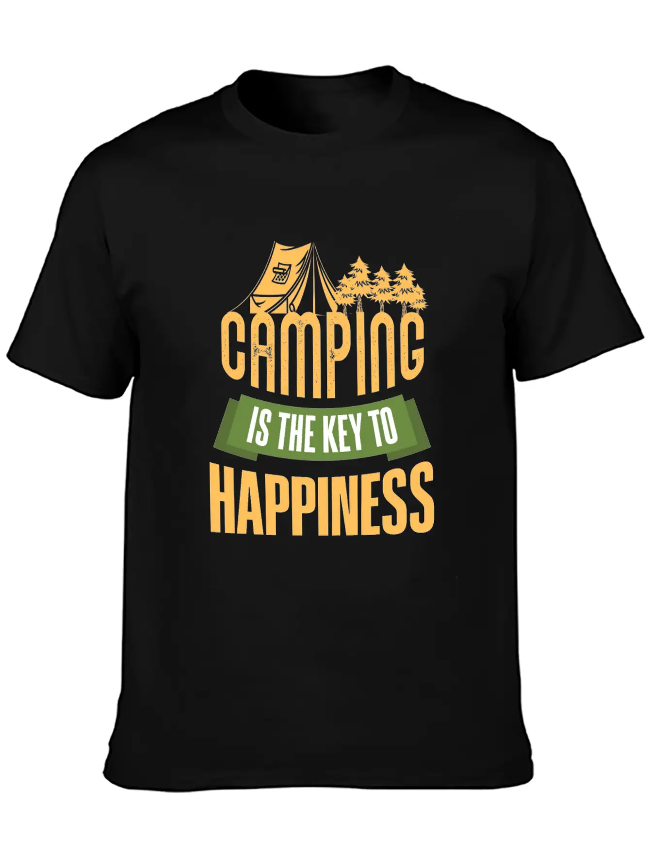 Camping Camping Is The Key Unisex Short Sleeve Soft Cotton T-Shirt – Casual Everyday Wear