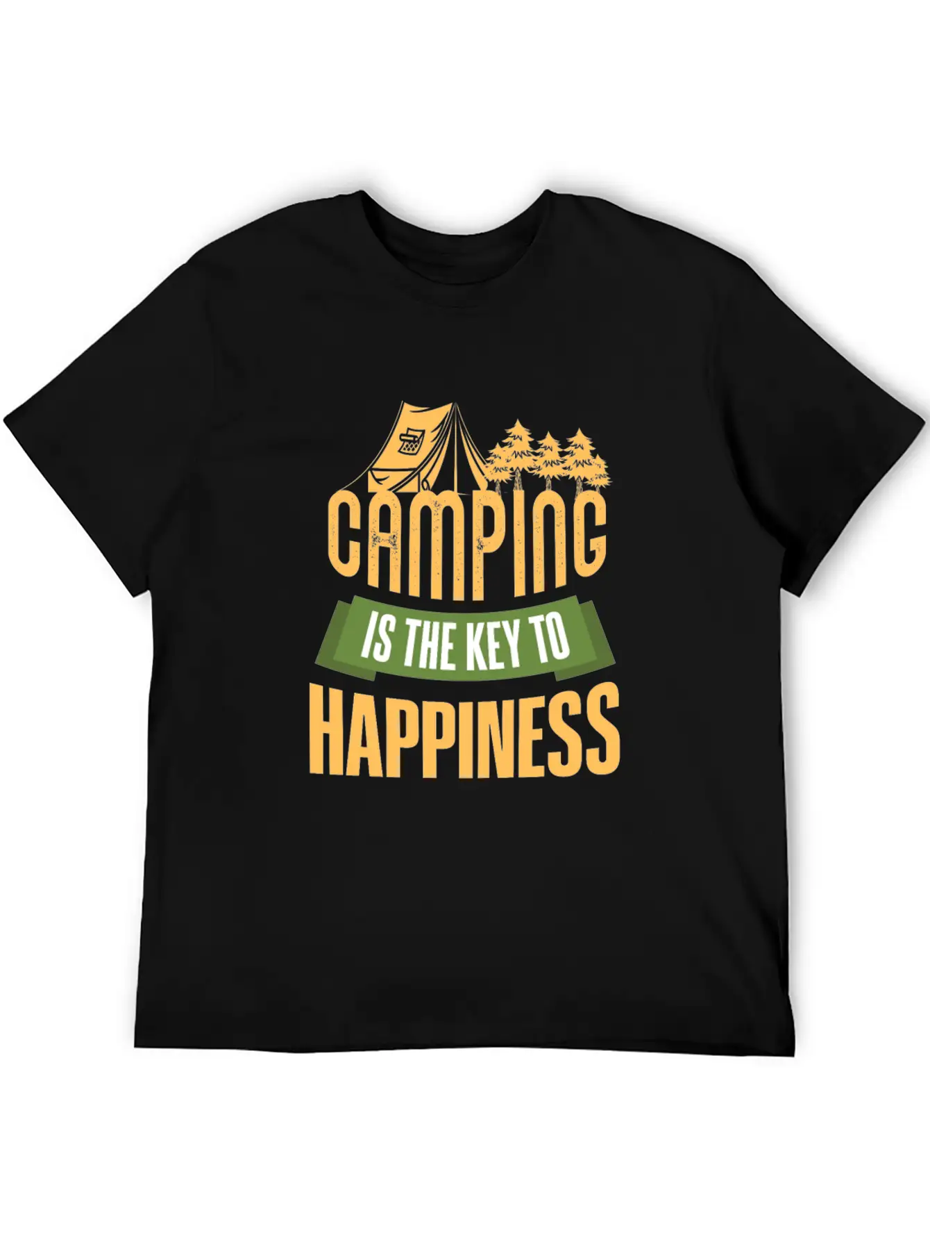 Camping Camping Is The Key Unisex Short Sleeve Soft Cotton T-Shirt – Casual Everyday Wear