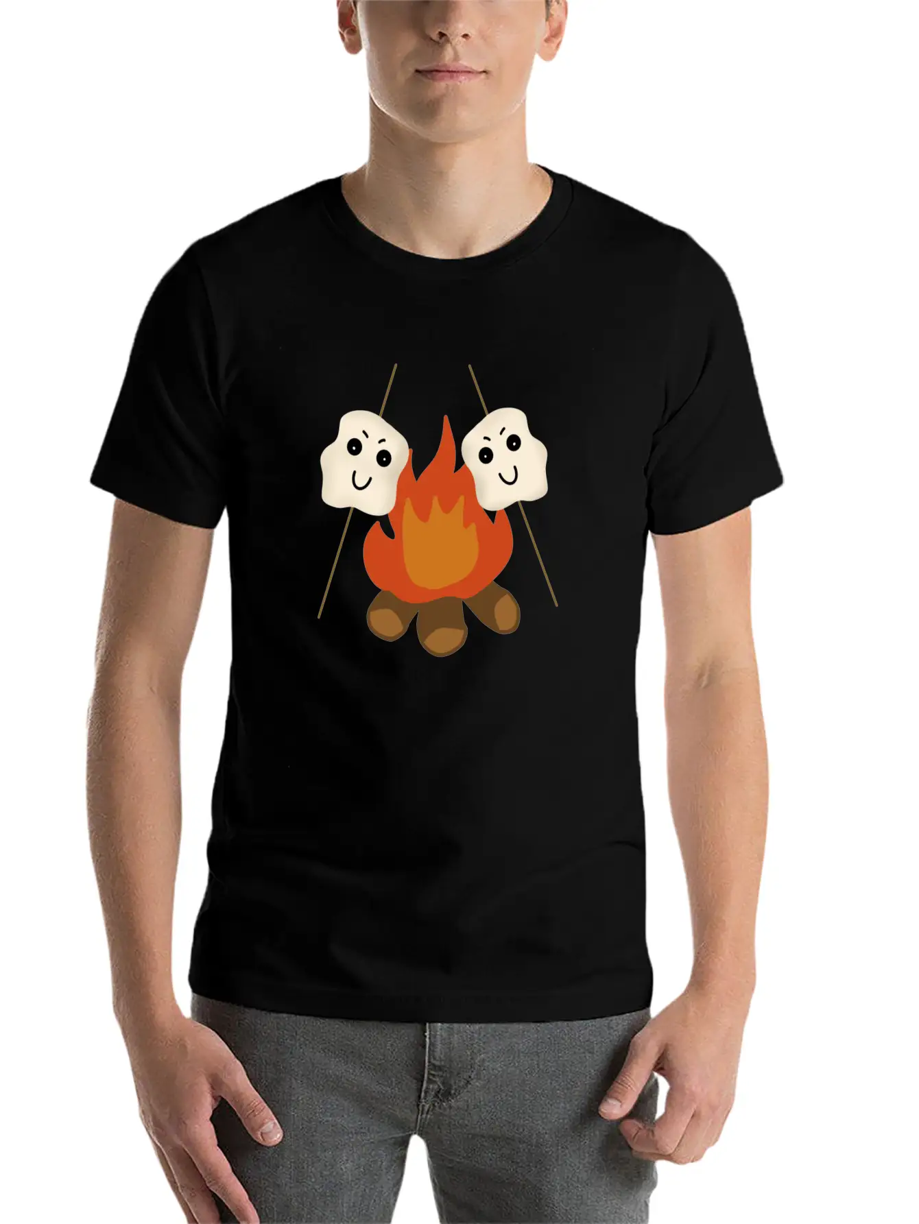Camping Comfortable Minimalist Graphic Tee – Summer Style Essential