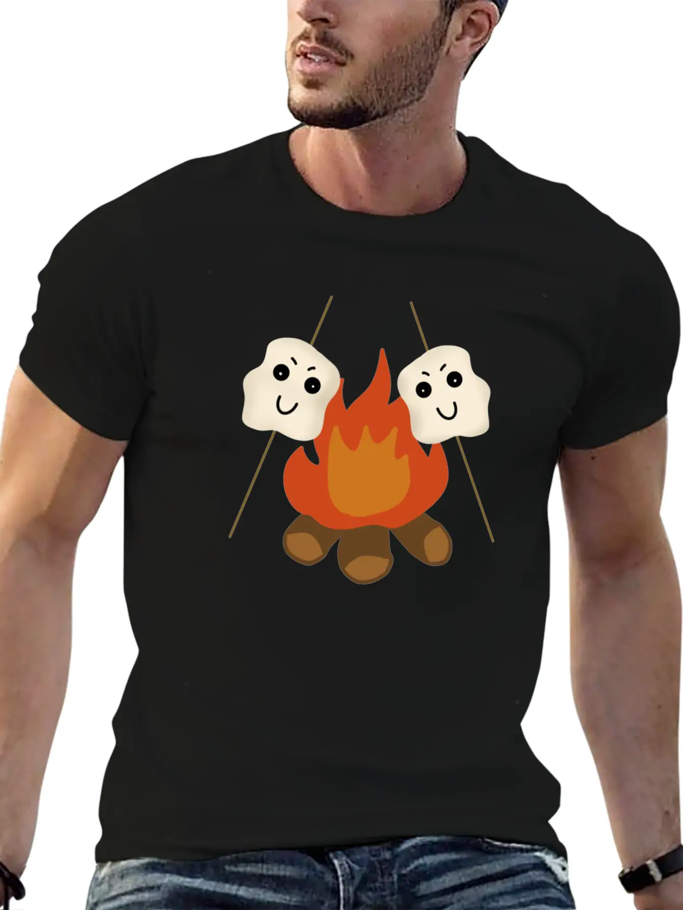 Camping Comfortable Minimalist Graphic Tee – Summer Style Essential