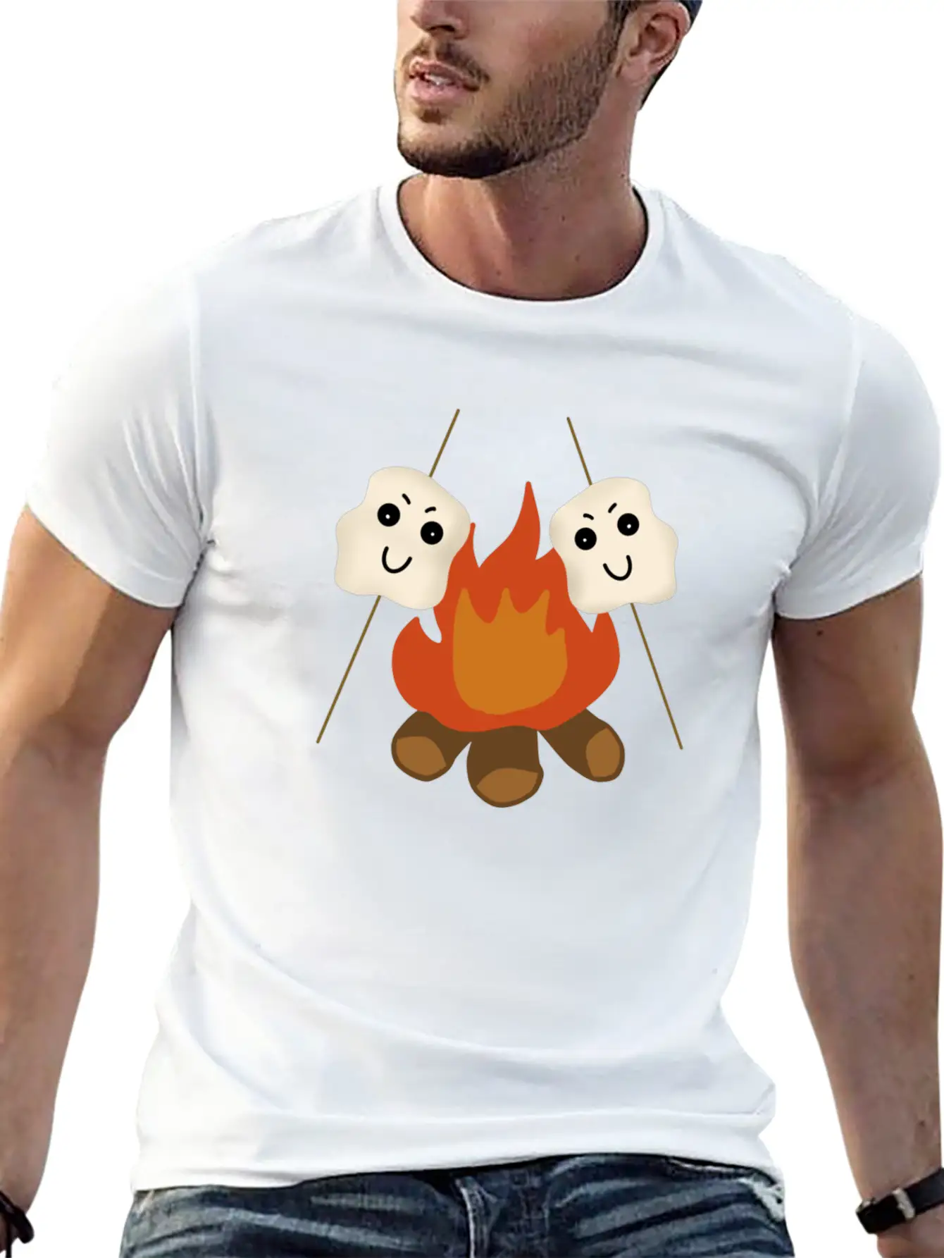 Camping Comfortable Minimalist Graphic Tee – Summer Style Essential