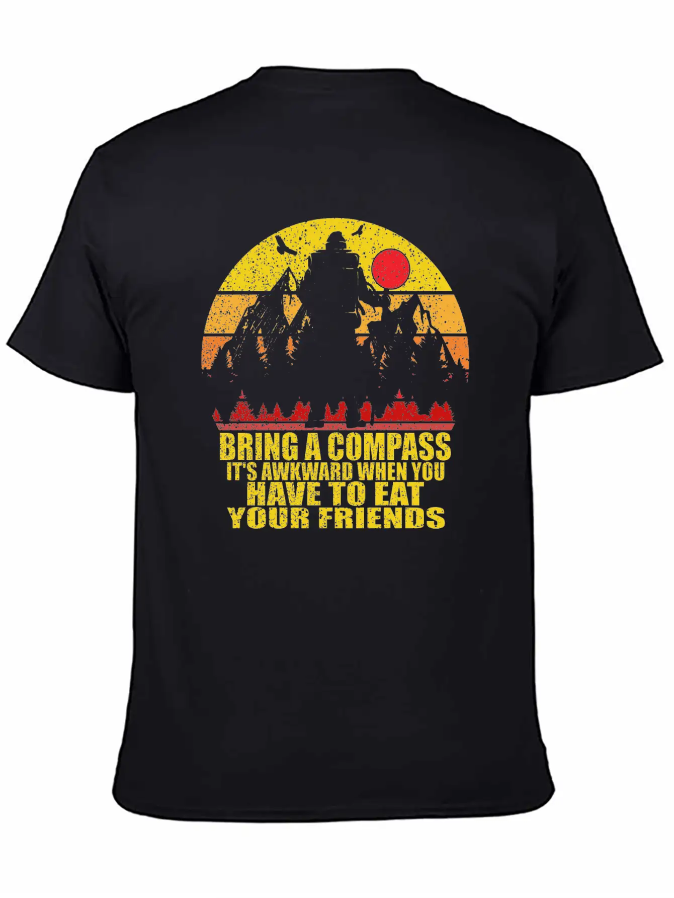 Camping Hiking Funny Vintage Bring A Compass Unisex Casual T-Shirt – Clean Design For Daily Comfort