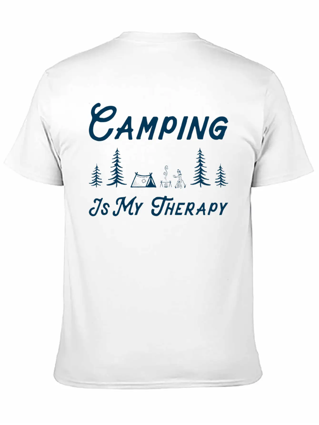 Camping Is My Therapy Comfortable Minimalist Graphic Tee – Summer Style Essential