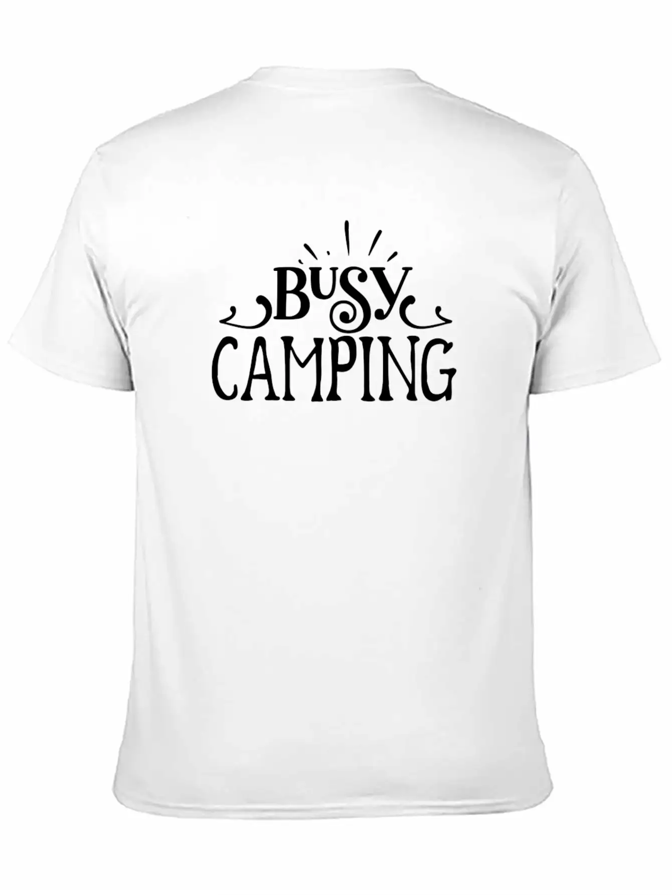 Camping Novelty Busy Camping Timeless Short Sleeve Tee – Comfy And Minimalist Design
