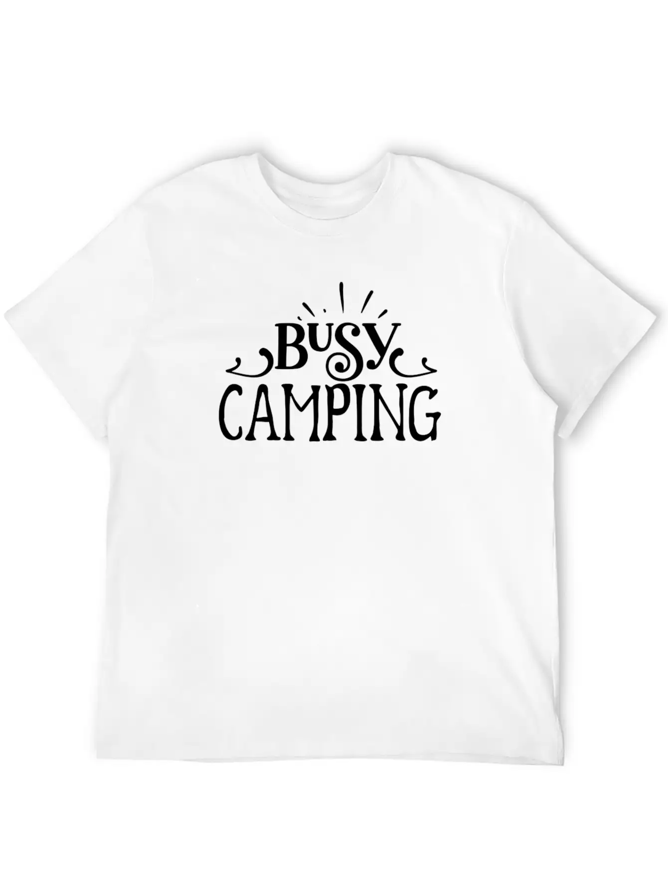 Camping Novelty Busy Camping Timeless Short Sleeve Tee – Comfy And Minimalist Design