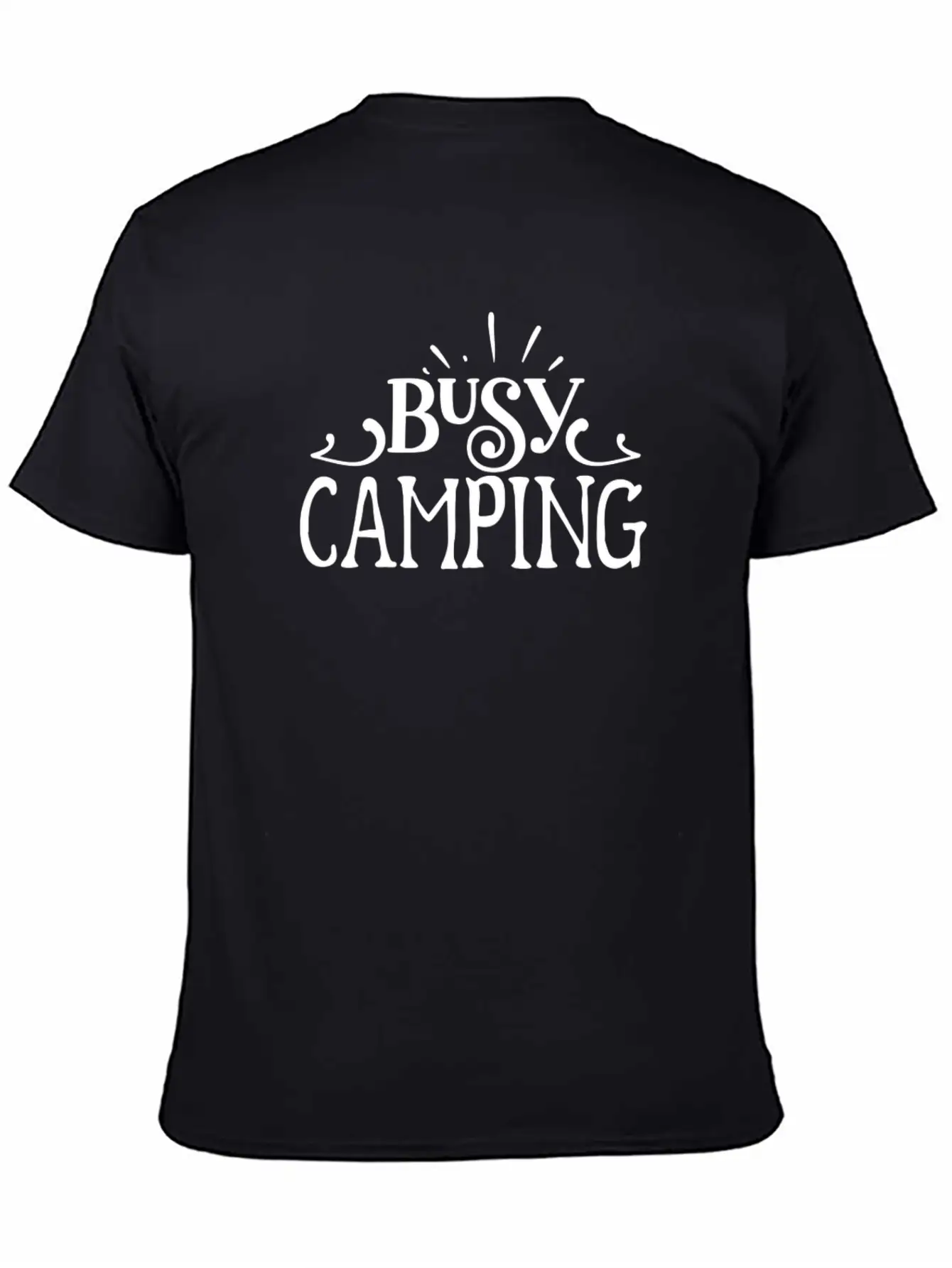 Camping Novelty Busy Camping Timeless Short Sleeve Tee – Comfy And Minimalist Design