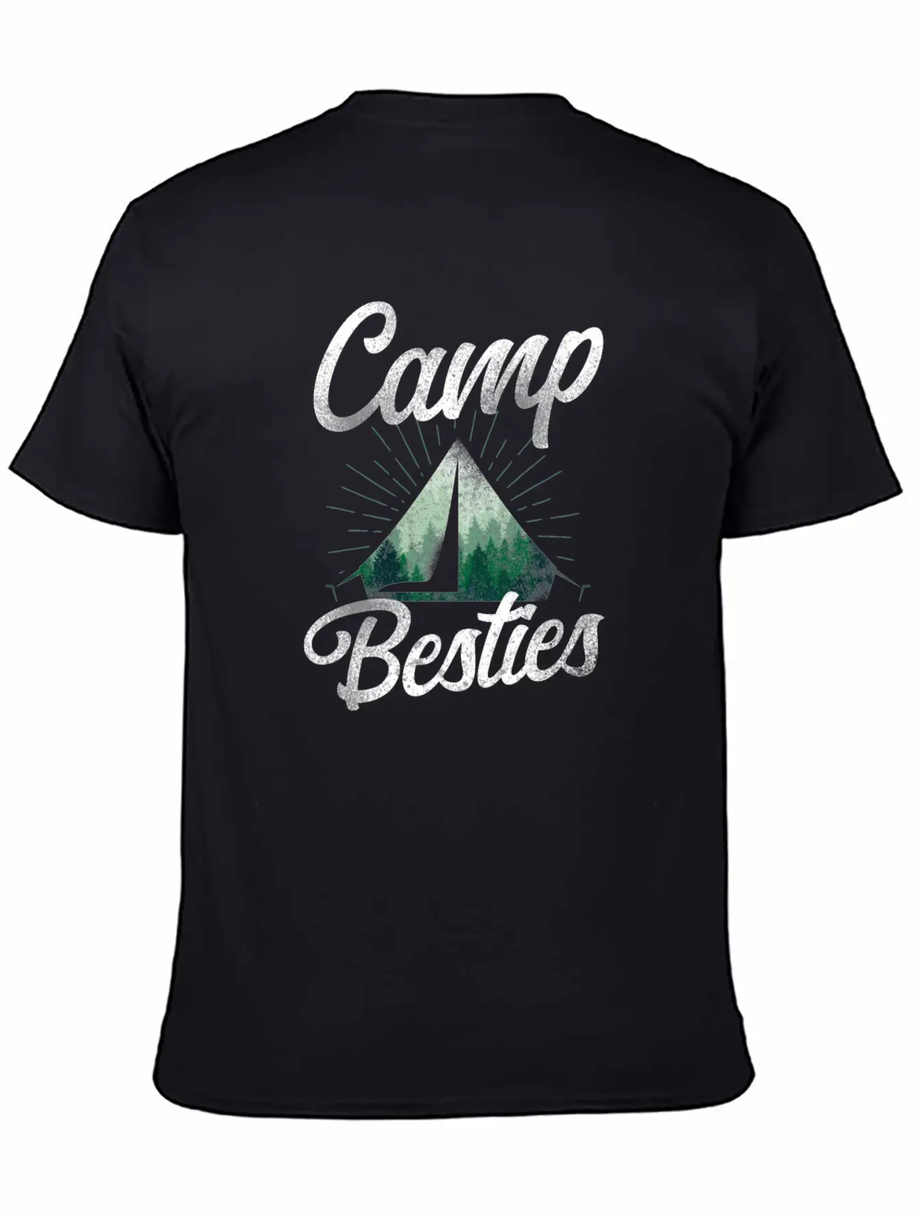 Camping Tent Friends Camp Besties Timeless Short Sleeve Tee – Comfy And Minimalist Design