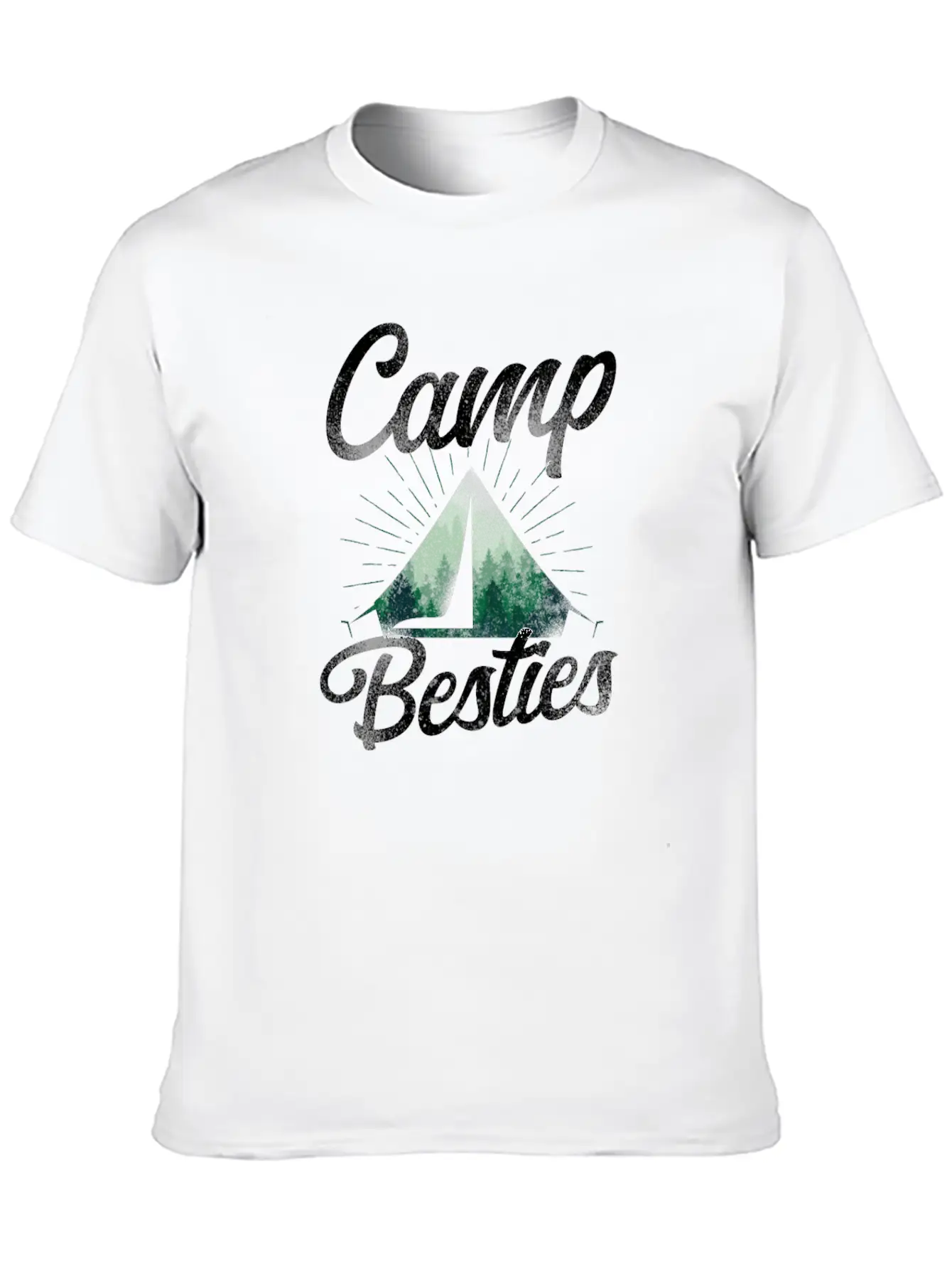 Camping Tent Friends Camp Besties Timeless Short Sleeve Tee – Comfy And Minimalist Design