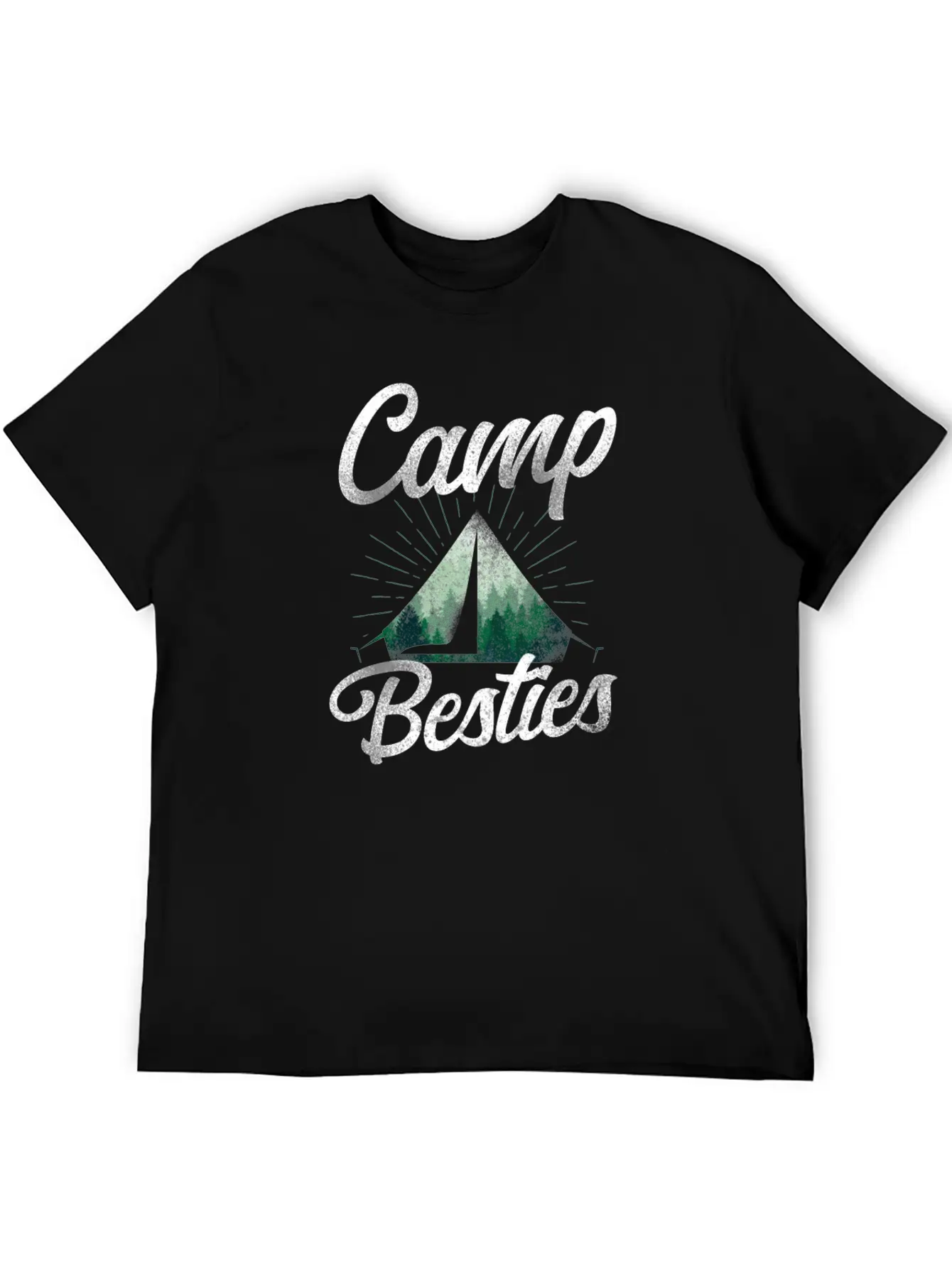 Camping Tent Friends Camp Besties Timeless Short Sleeve Tee – Comfy And Minimalist Design