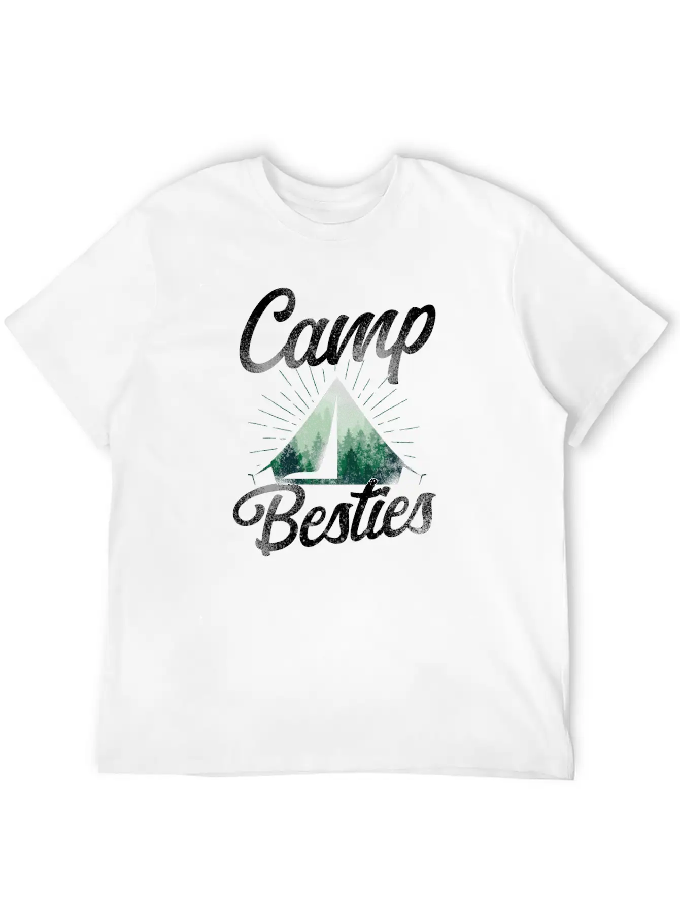 Camping Tent Friends Camp Besties Timeless Short Sleeve Tee – Comfy And Minimalist Design