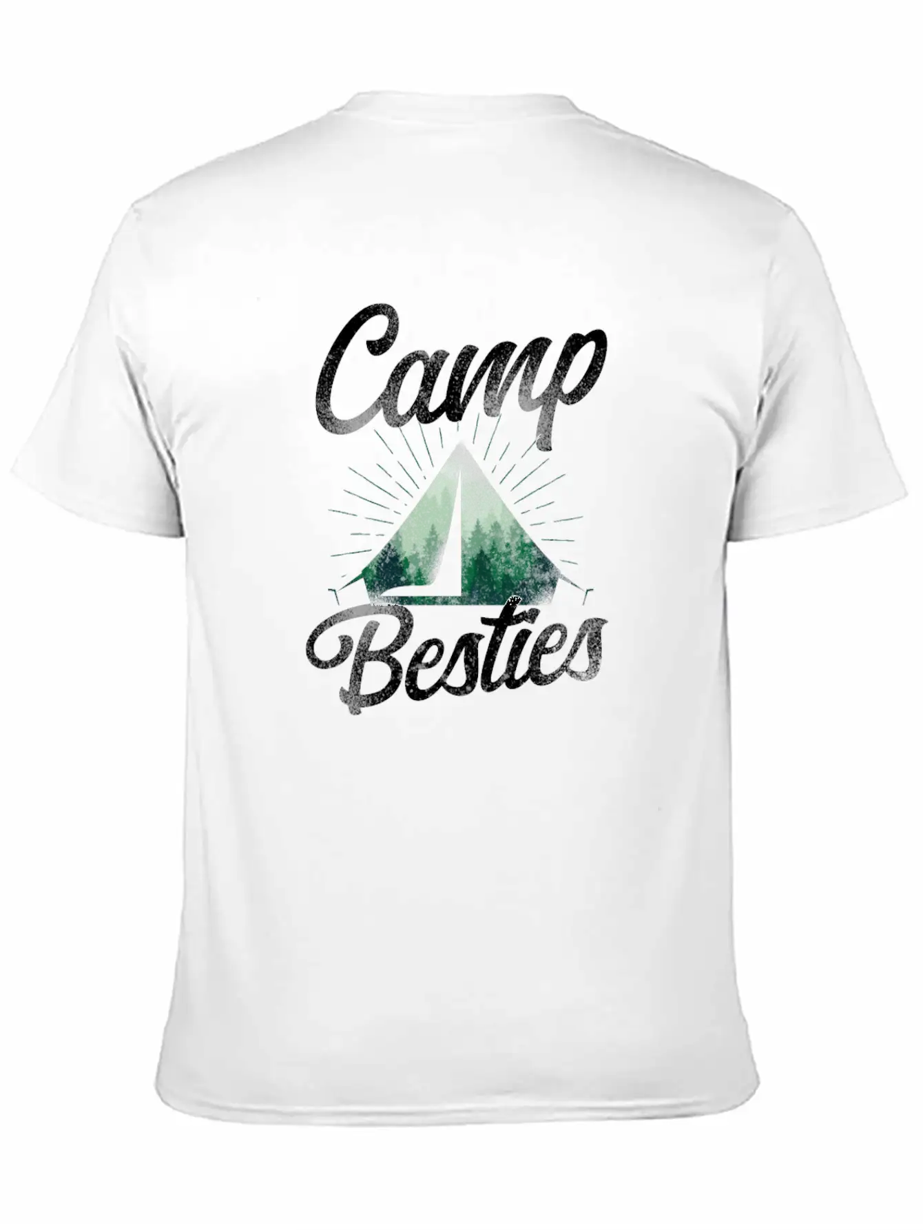 Camping Tent Friends Camp Besties Timeless Short Sleeve Tee – Comfy And Minimalist Design