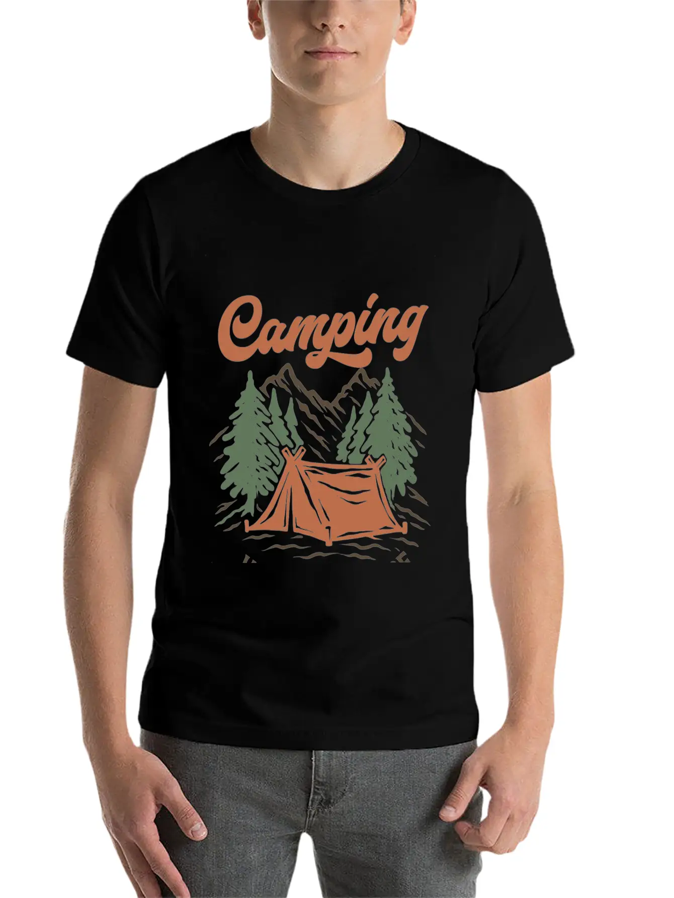 Camping Unisex Casual T-Shirt – Clean Design For Daily Comfort