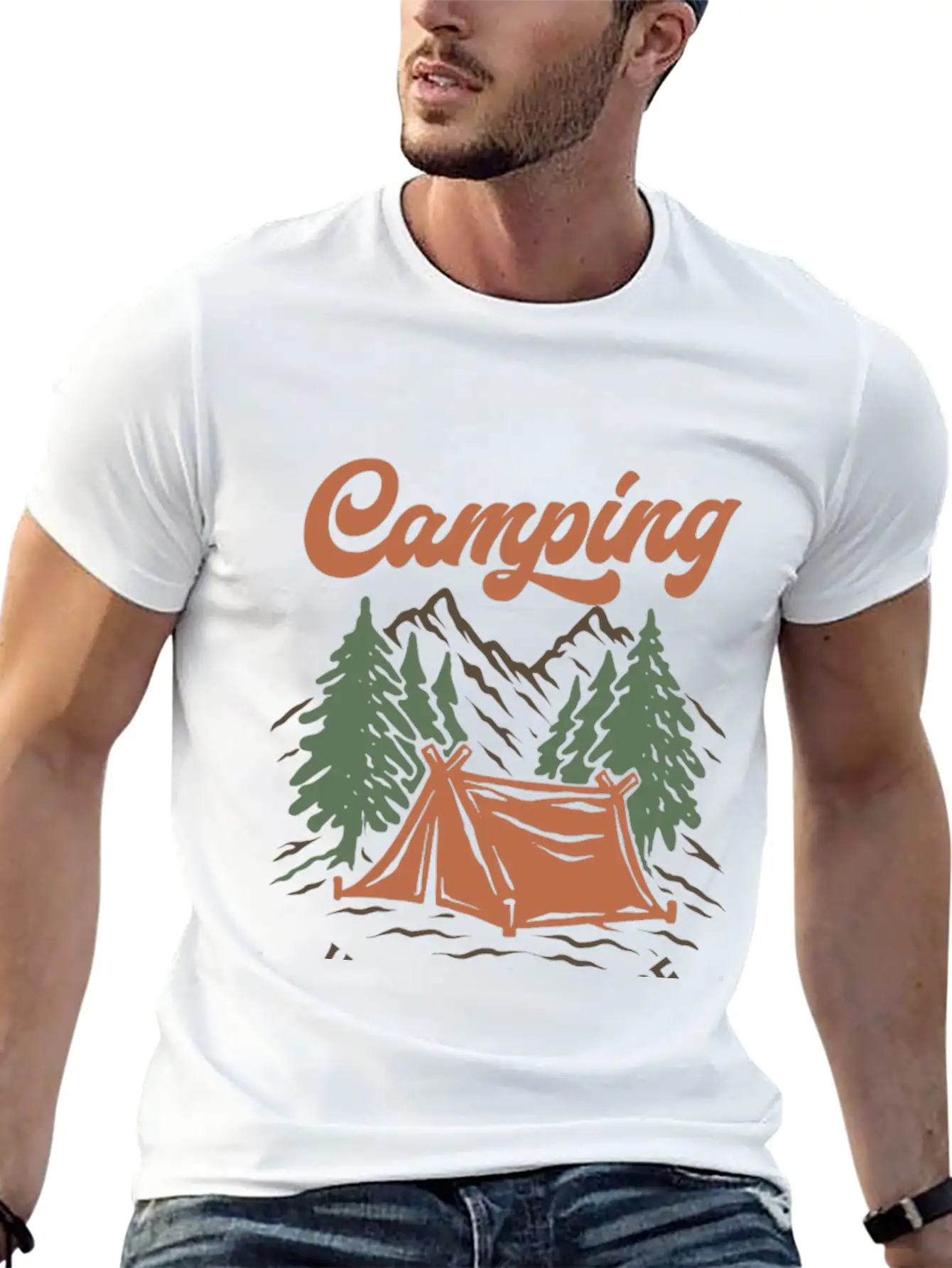 Camping Unisex Casual T-Shirt – Clean Design For Daily Comfort