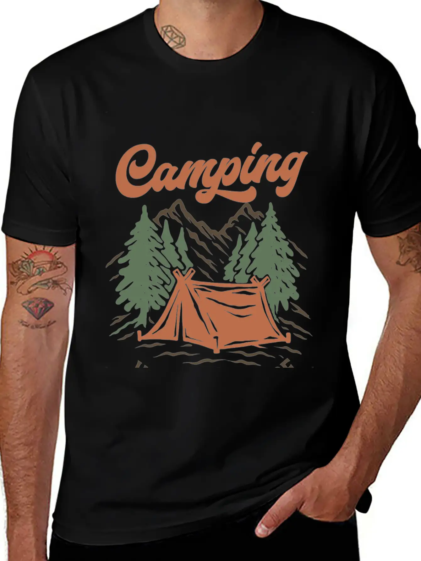 Camping Unisex Casual T-Shirt – Clean Design For Daily Comfort