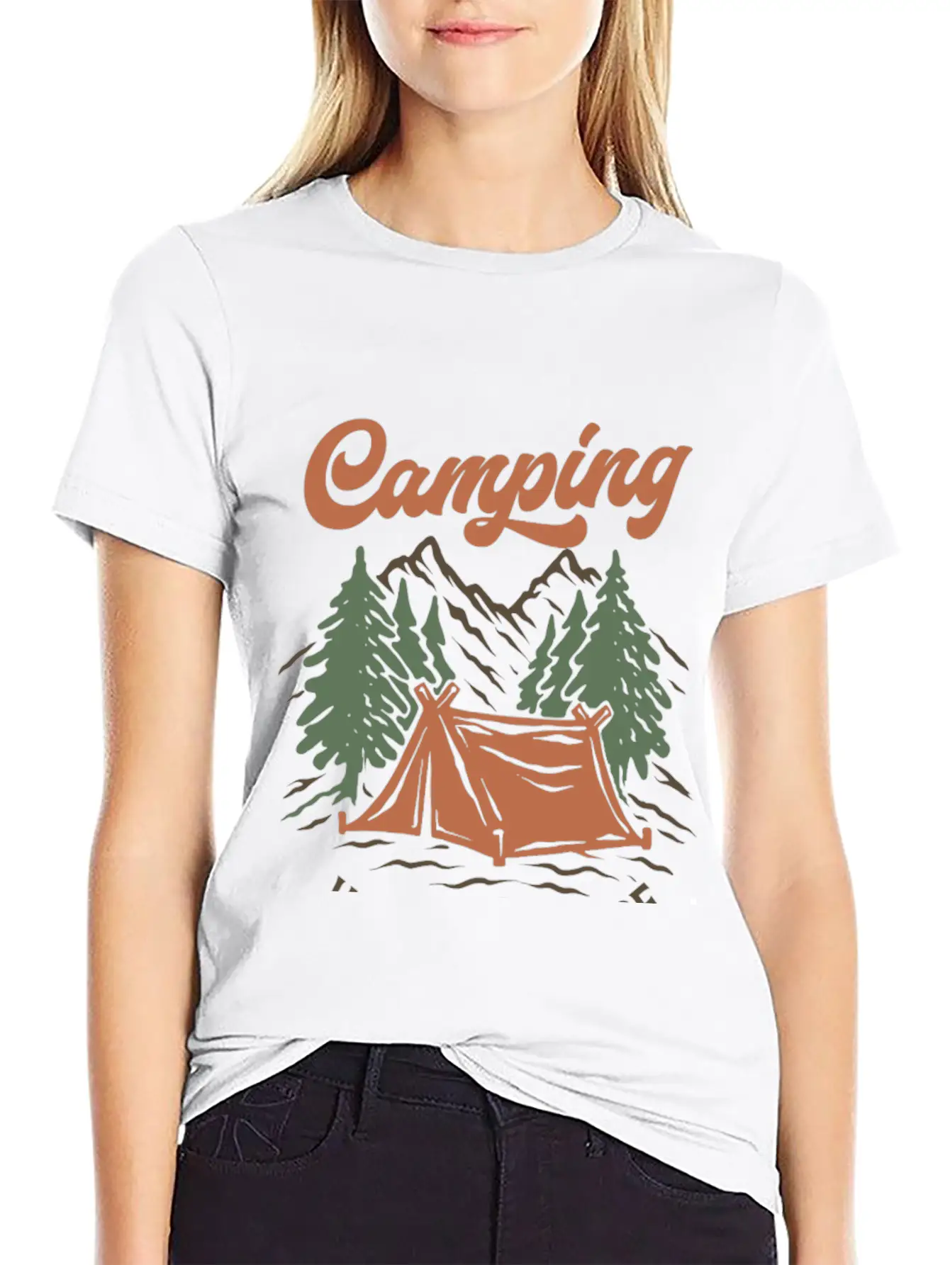 Camping Unisex Casual T-Shirt – Clean Design For Daily Comfort