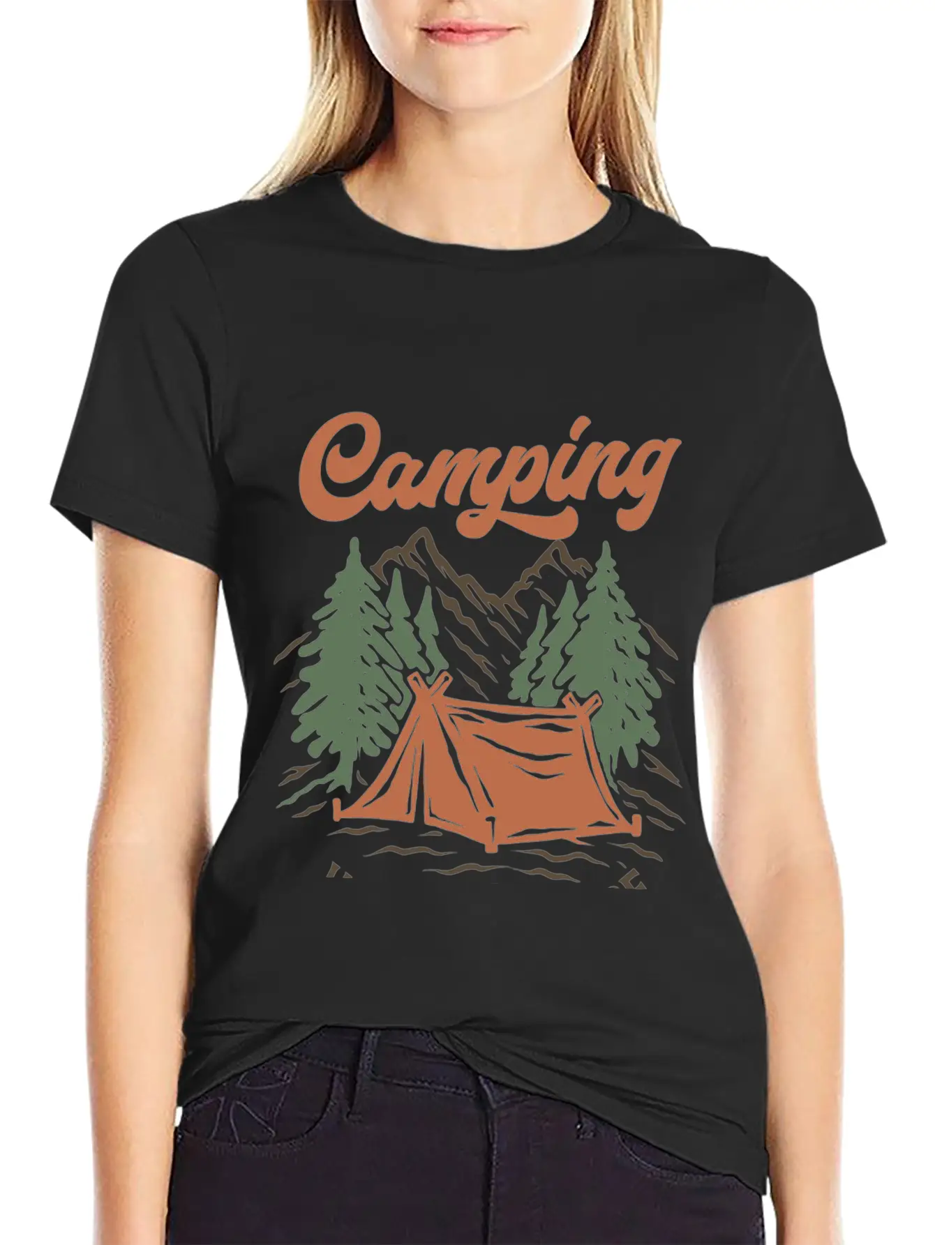 Camping Unisex Casual T-Shirt – Clean Design For Daily Comfort