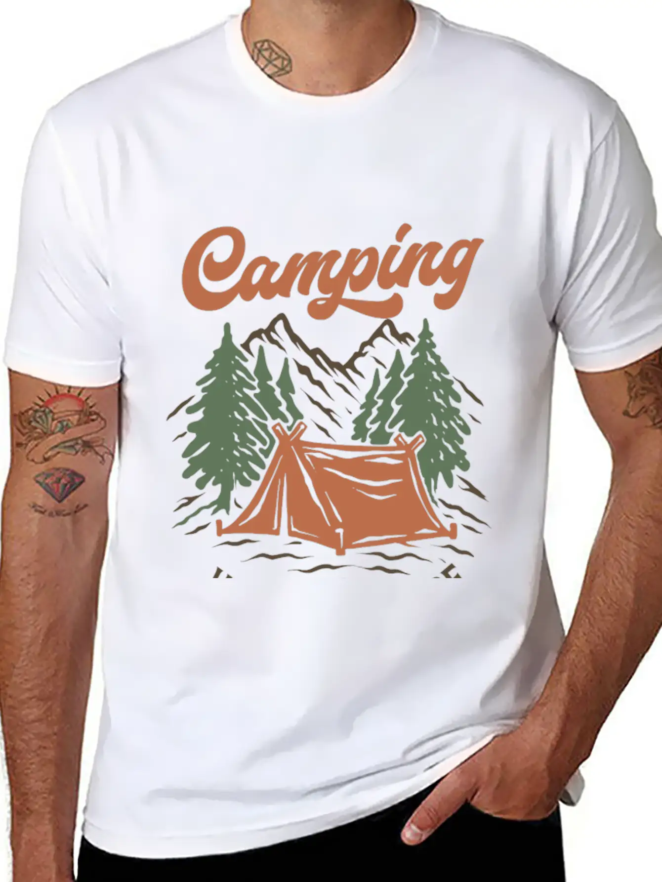 Camping Unisex Casual T-Shirt – Clean Design For Daily Comfort
