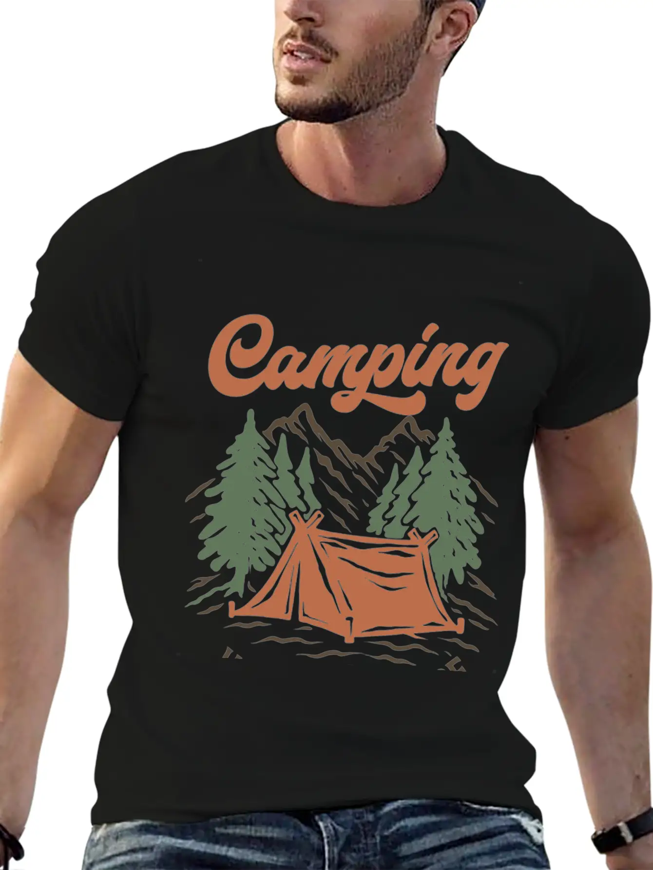 Camping Unisex Casual T-Shirt – Clean Design For Daily Comfort