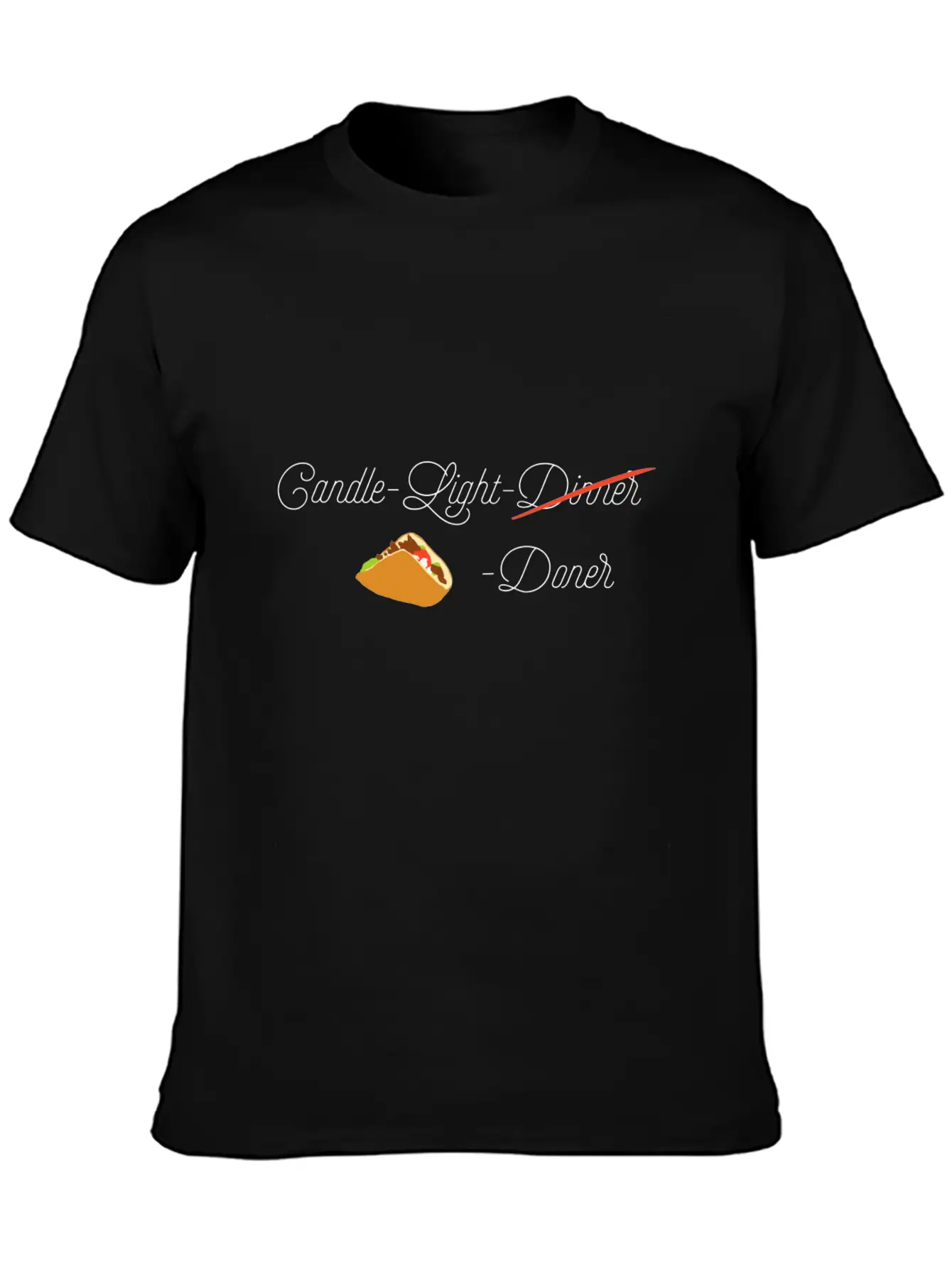 Candle Light Döner Comfortable Minimalist Graphic Tee – Summer Style Essential