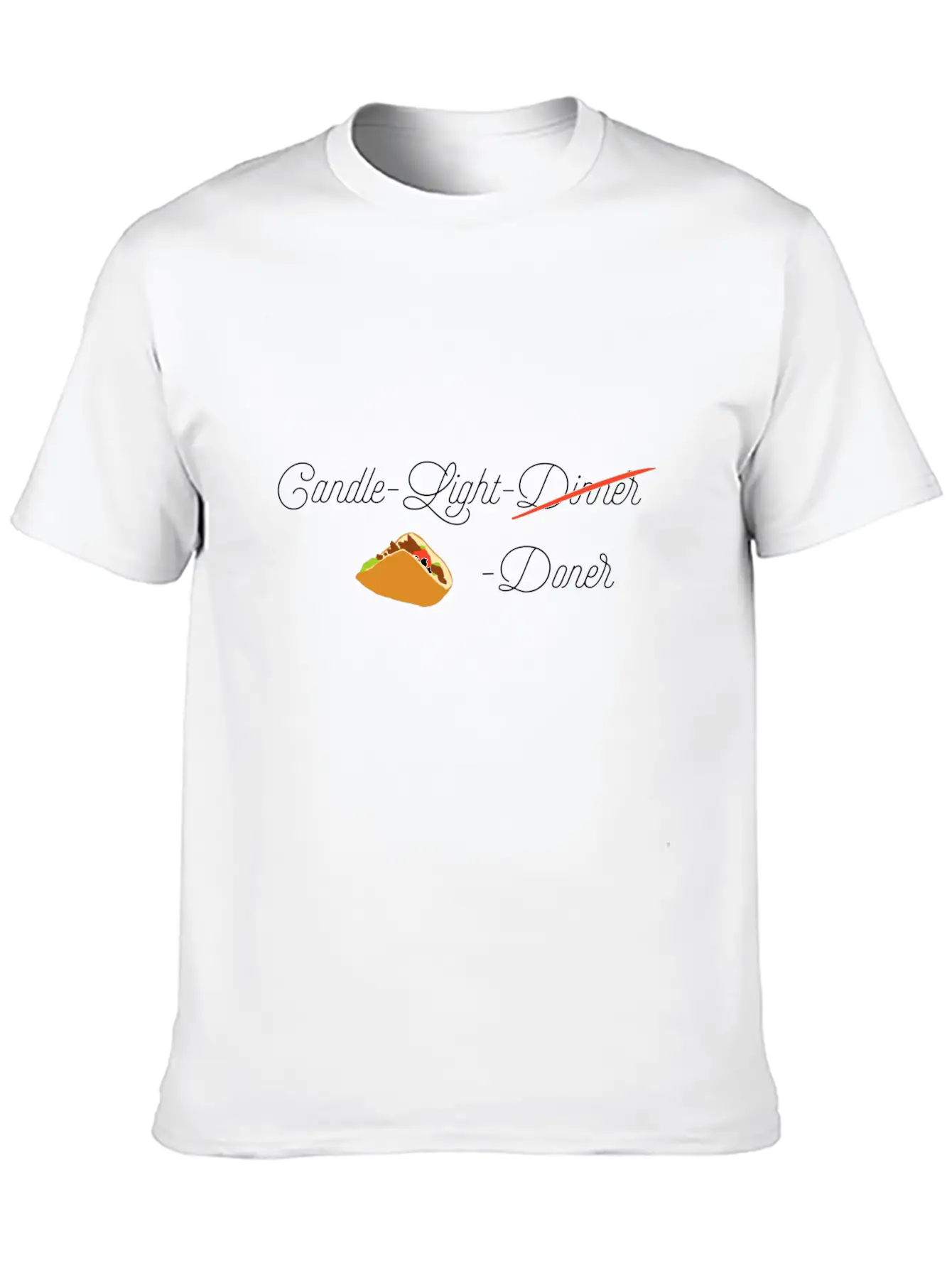 Candle Light Döner Comfortable Minimalist Graphic Tee – Summer Style Essential