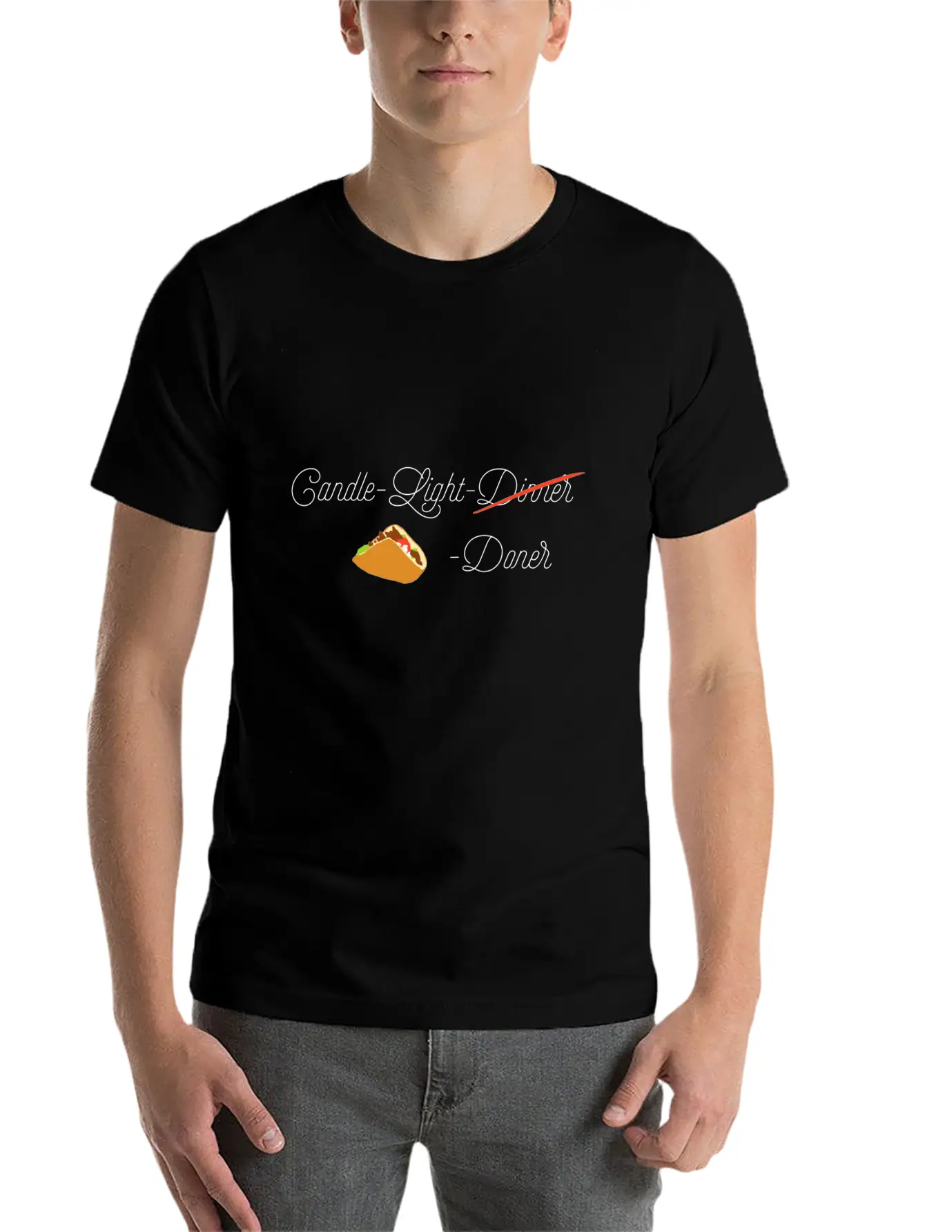Candle Light Döner Comfortable Minimalist Graphic Tee – Summer Style Essential