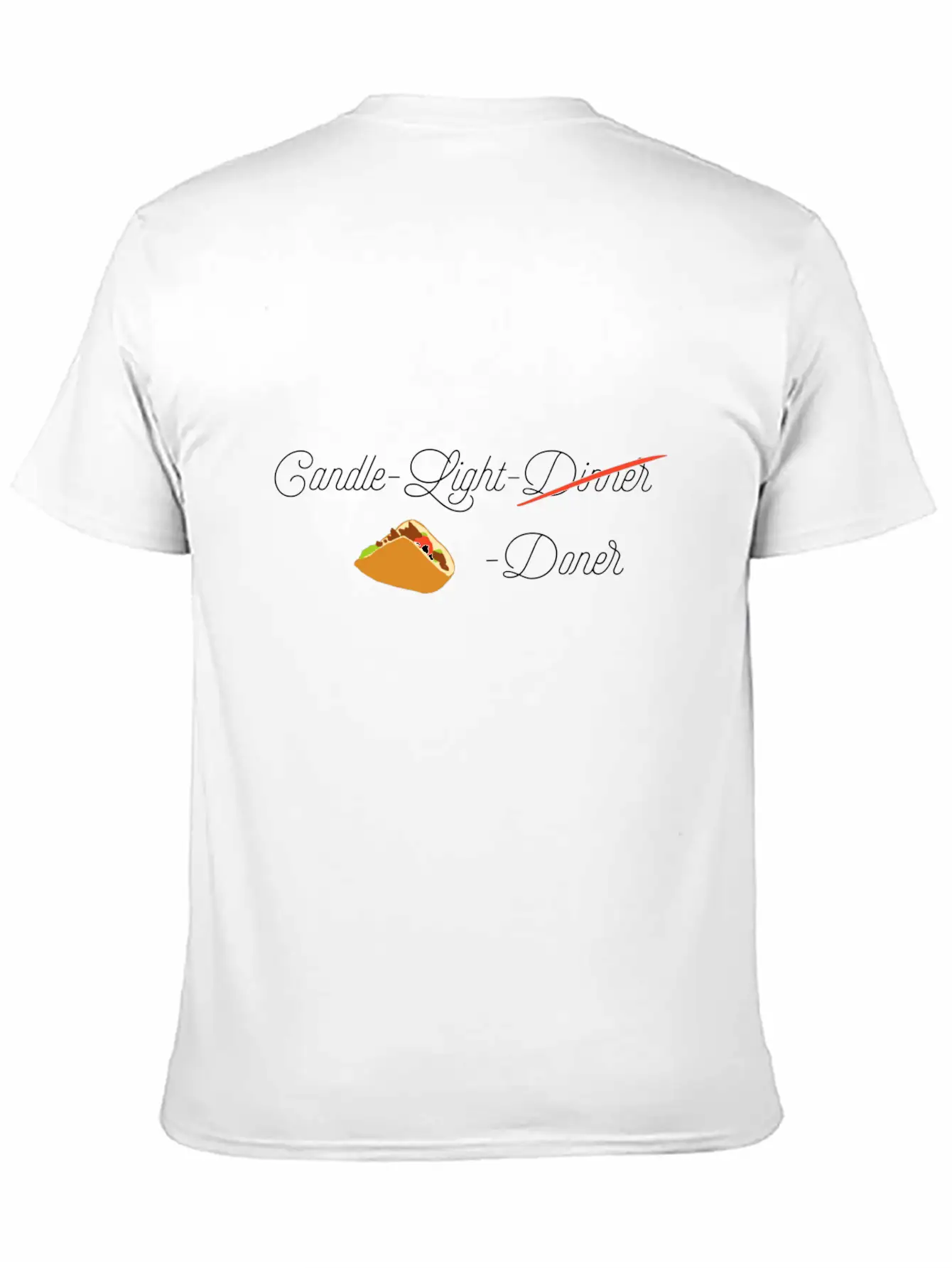 Candle Light Döner Comfortable Minimalist Graphic Tee – Summer Style Essential
