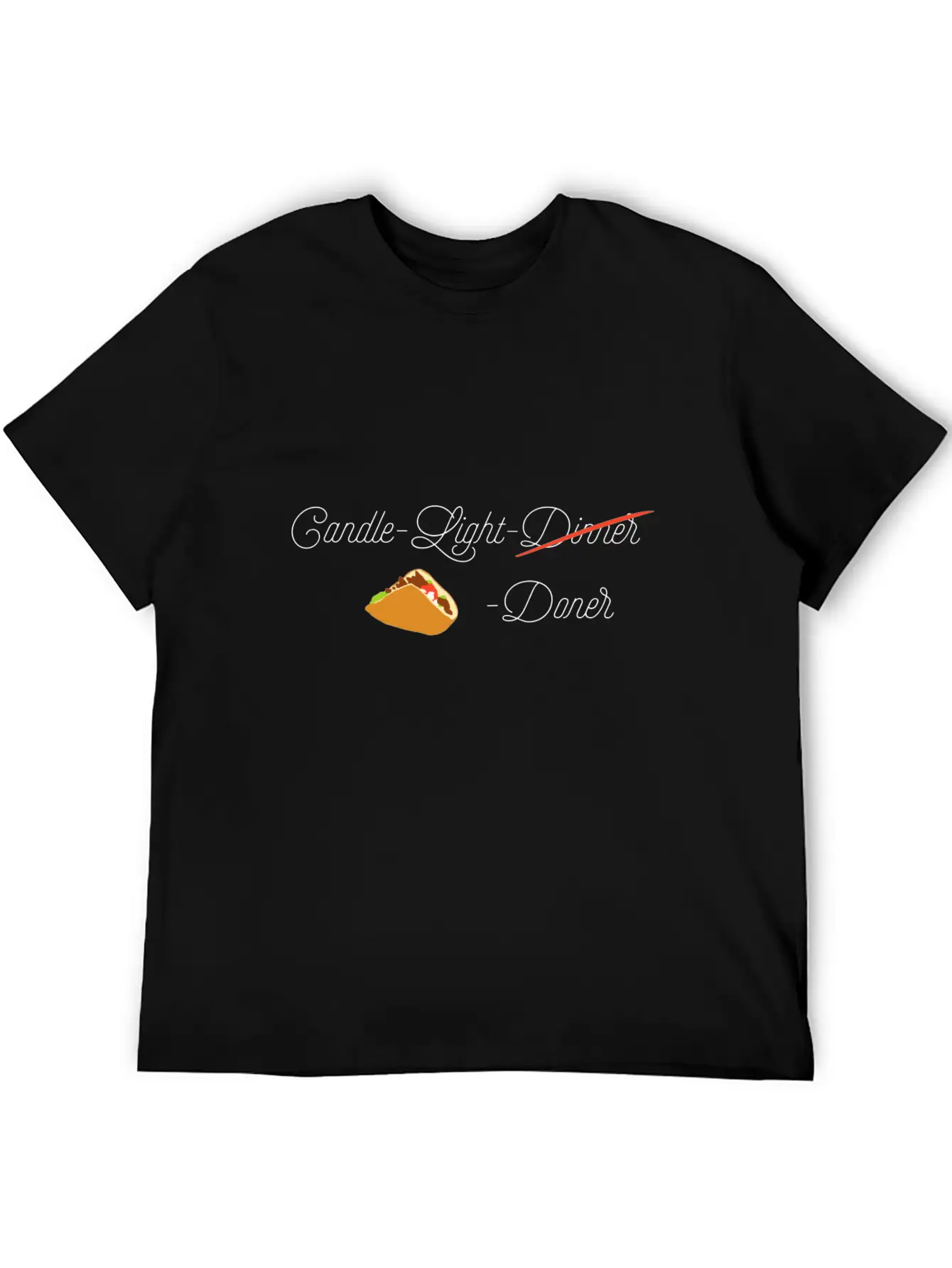 Candle Light Döner Comfortable Minimalist Graphic Tee – Summer Style Essential