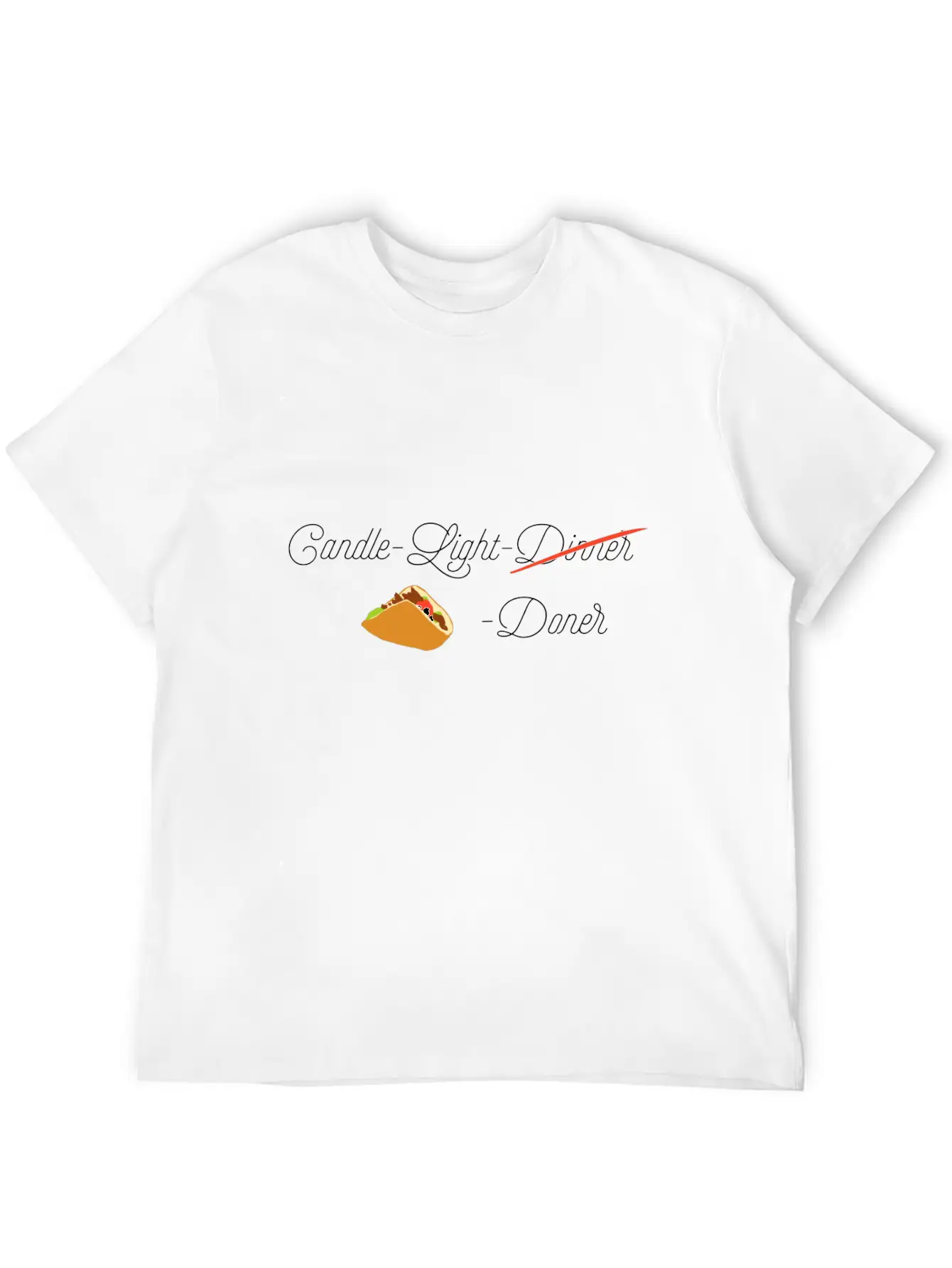 Candle Light Döner Comfortable Minimalist Graphic Tee – Summer Style Essential