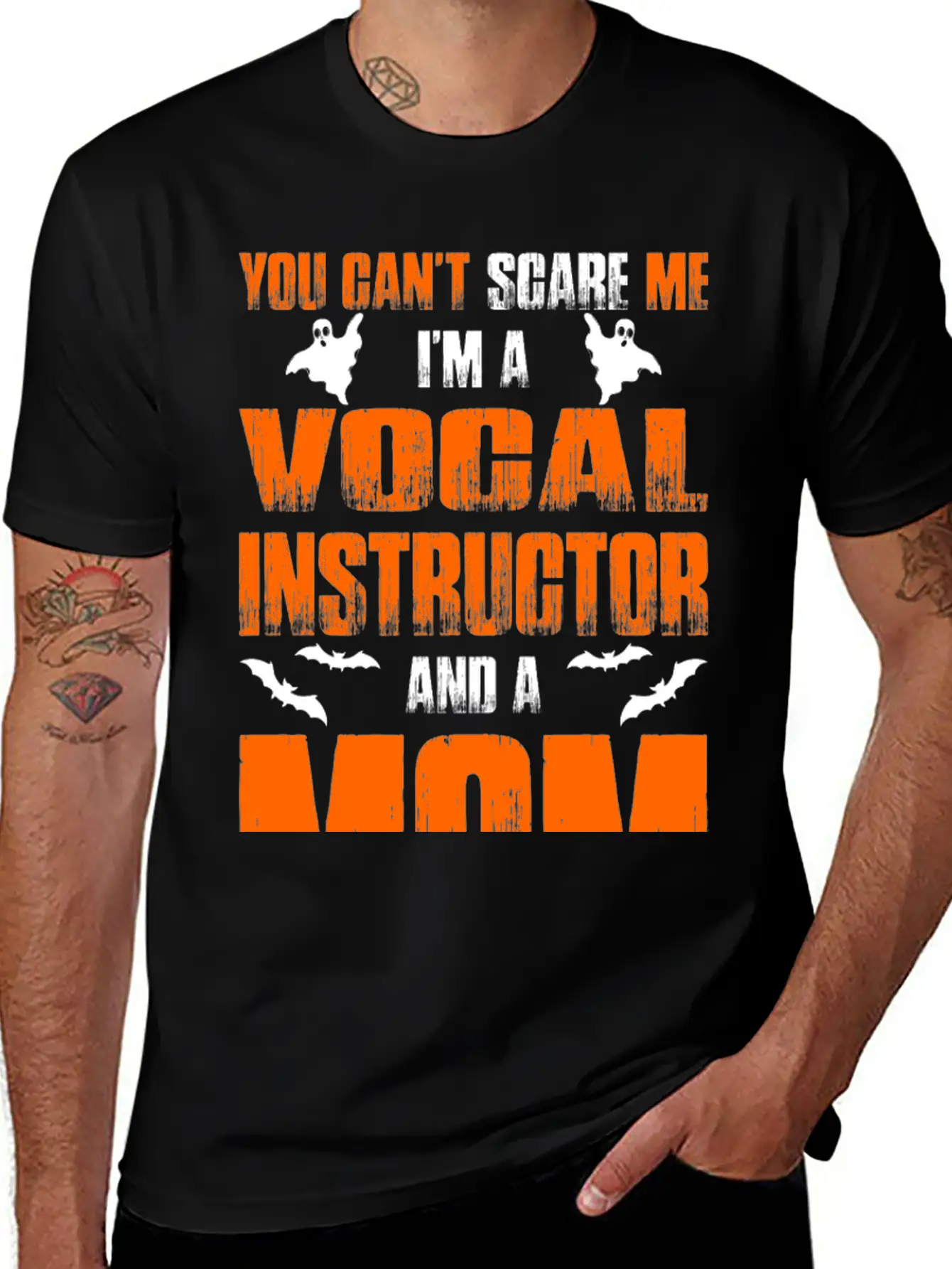 Cant Scare Vocal Instructor And A Mom T-shirt Unisex Short Sleeve Soft Cotton T-Shirt – Casual Everyday Wear