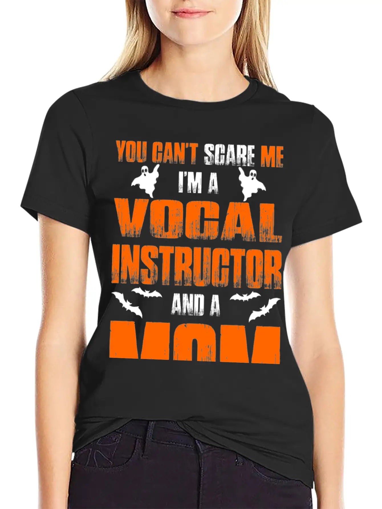 Cant Scare Vocal Instructor And A Mom T-shirt Unisex Short Sleeve Soft Cotton T-Shirt – Casual Everyday Wear