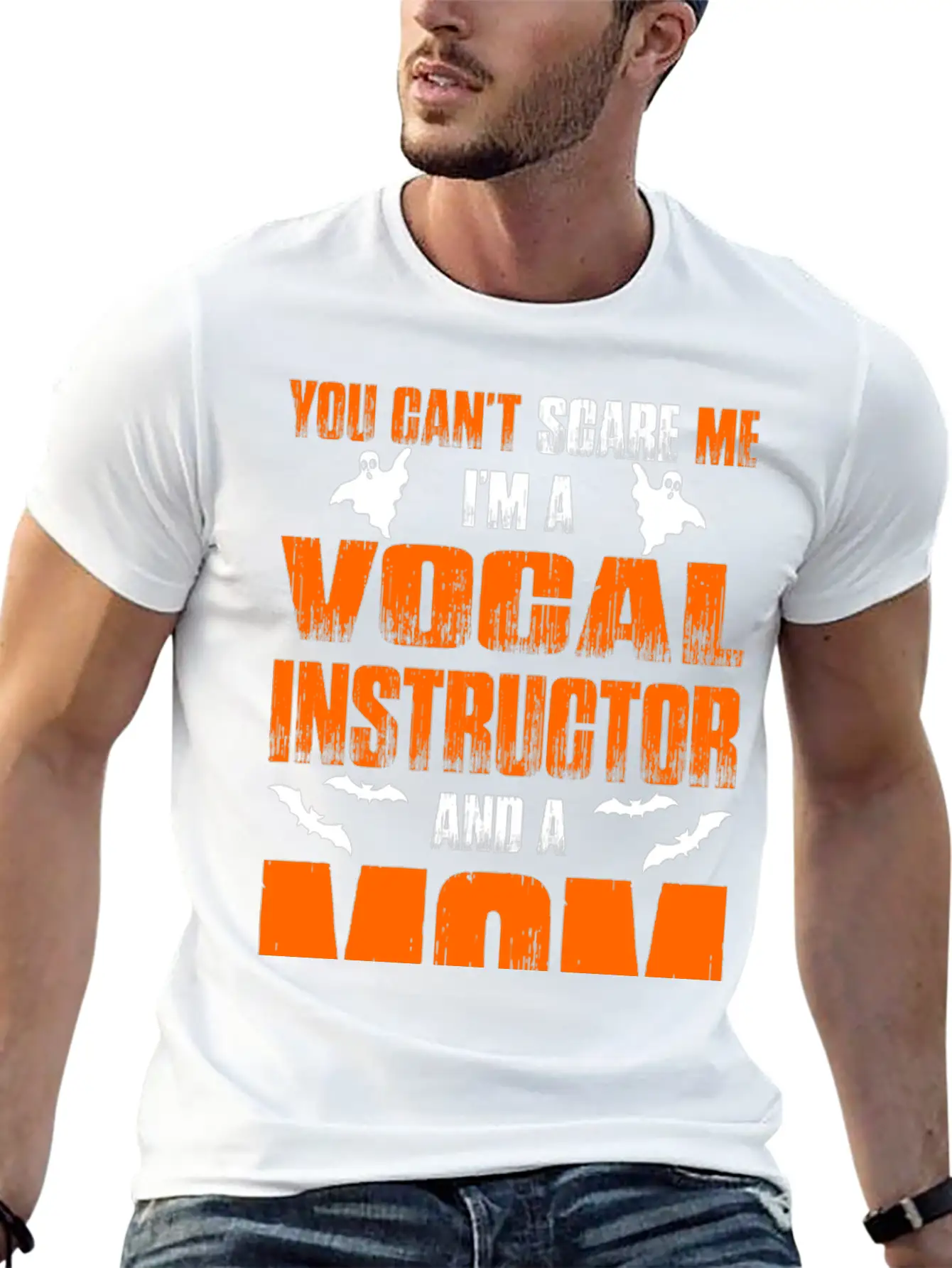 Cant Scare Vocal Instructor And A Mom T-shirt Unisex Short Sleeve Soft Cotton T-Shirt – Casual Everyday Wear