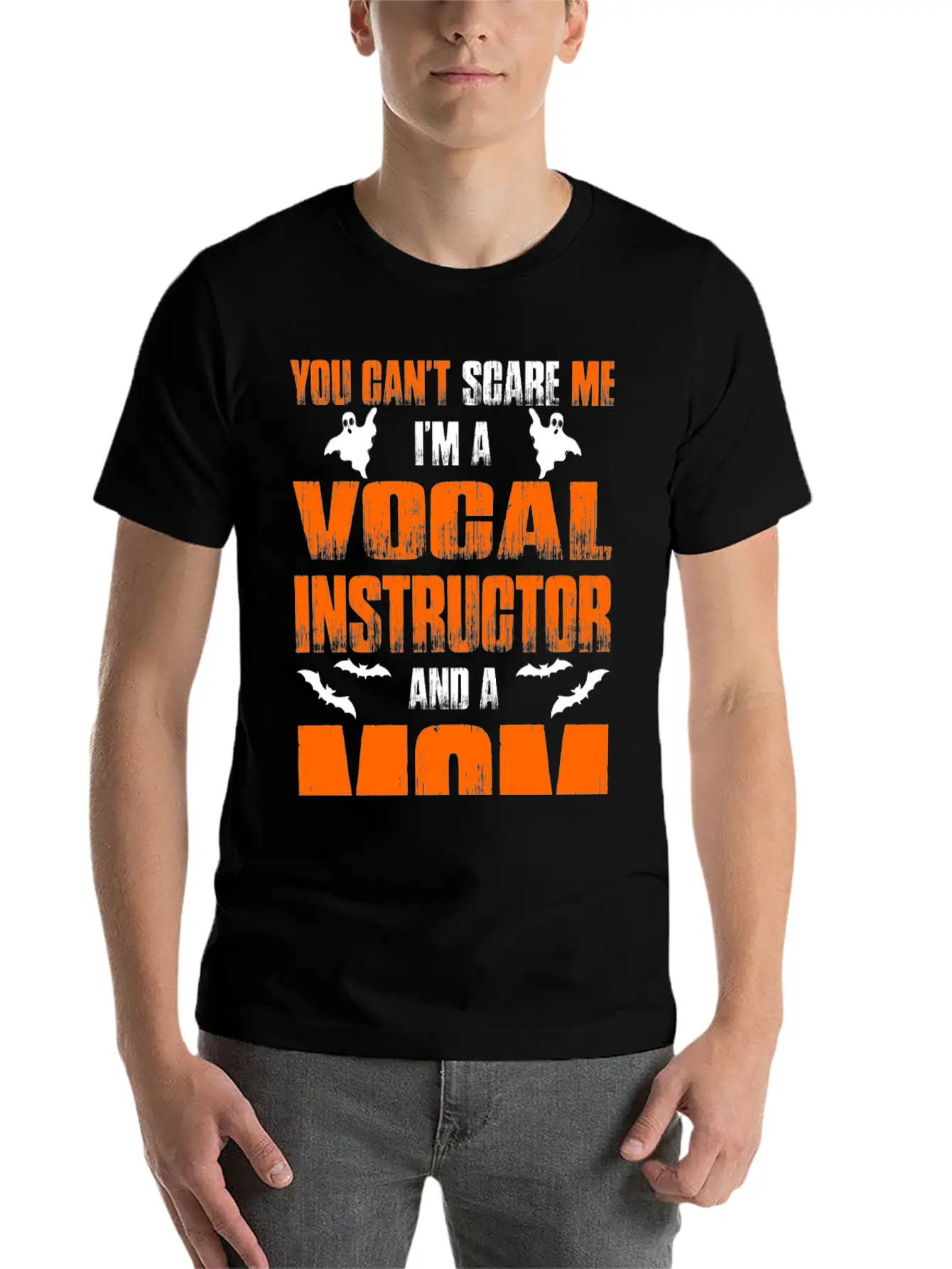 Cant Scare Vocal Instructor And A Mom T-shirt Unisex Short Sleeve Soft Cotton T-Shirt – Casual Everyday Wear