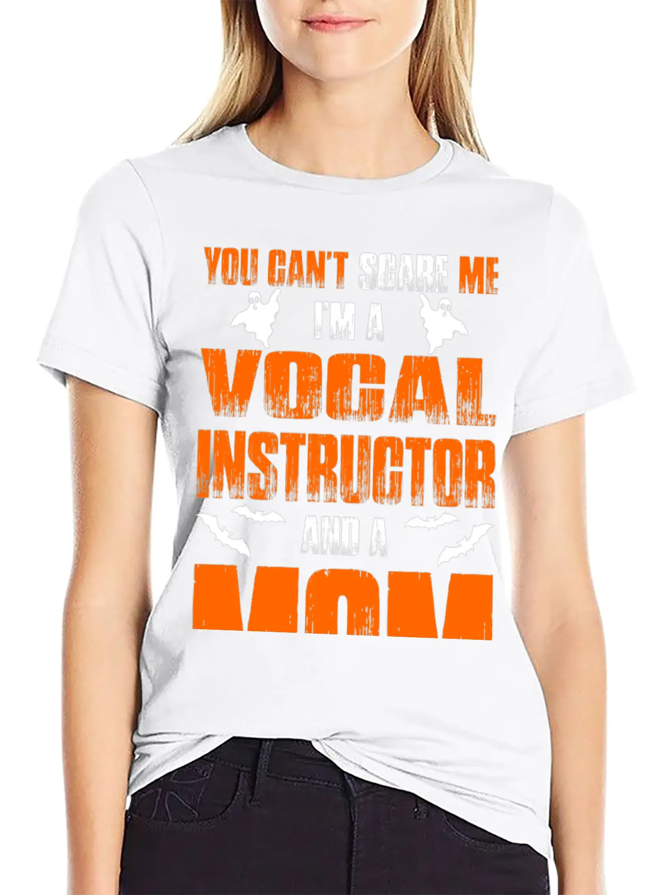 Cant Scare Vocal Instructor And A Mom T-shirt Unisex Short Sleeve Soft Cotton T-Shirt – Casual Everyday Wear