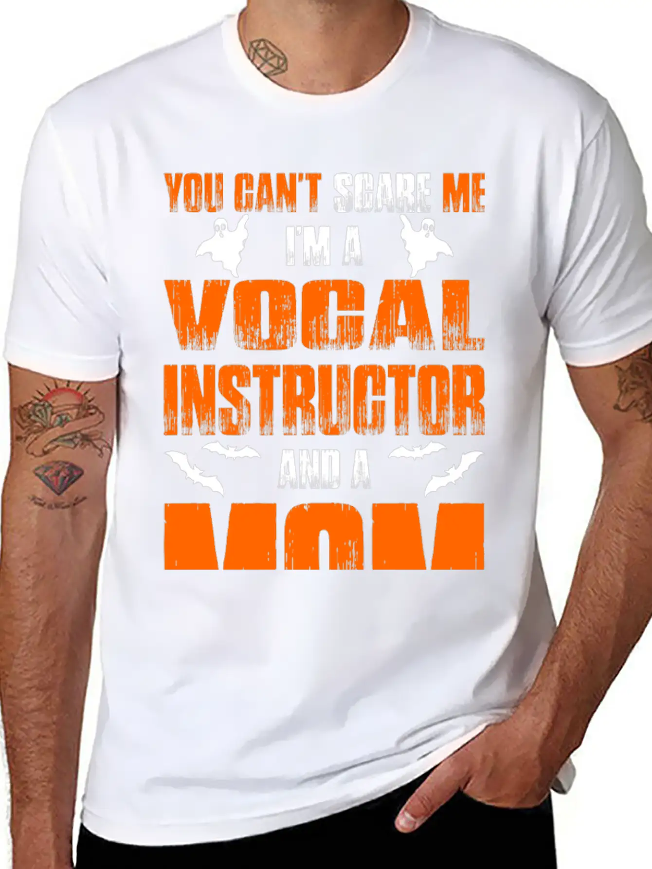 Cant Scare Vocal Instructor And A Mom T-shirt Unisex Short Sleeve Soft Cotton T-Shirt – Casual Everyday Wear