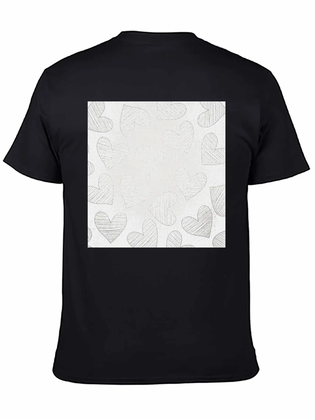 Canvas Design With Large Heart Shapes And A Great Stylish Everyday T-Shirt – Unisex Basic Cotton Tee
