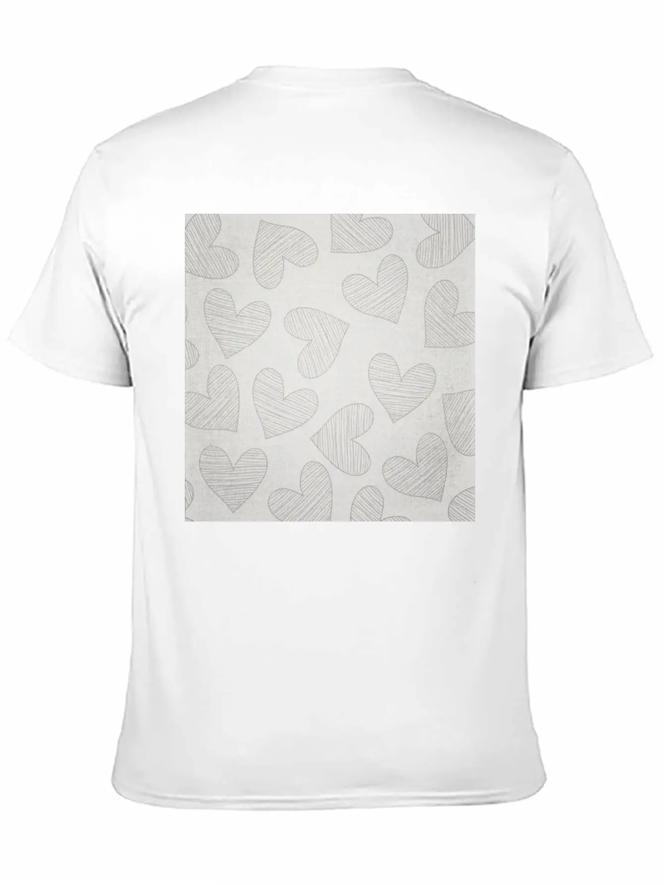 Canvas Design With Large Heart Shapes And A Great Stylish Everyday T-Shirt – Unisex Basic Cotton Tee