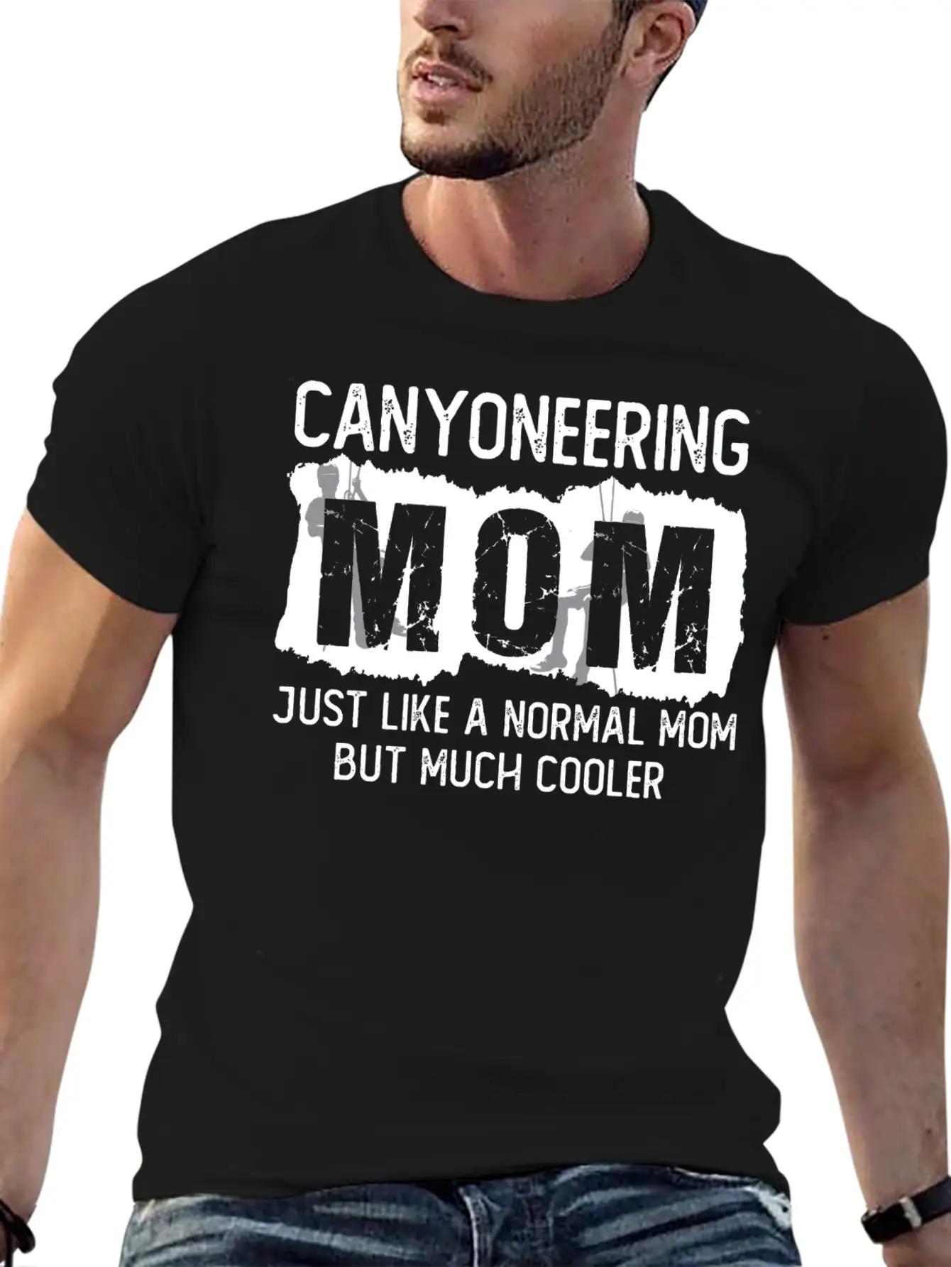 Canyoneering Mom Joke Canyoning Climbing Mountains Unisex Short Sleeve Soft Cotton T-Shirt – Casual Everyday Wear