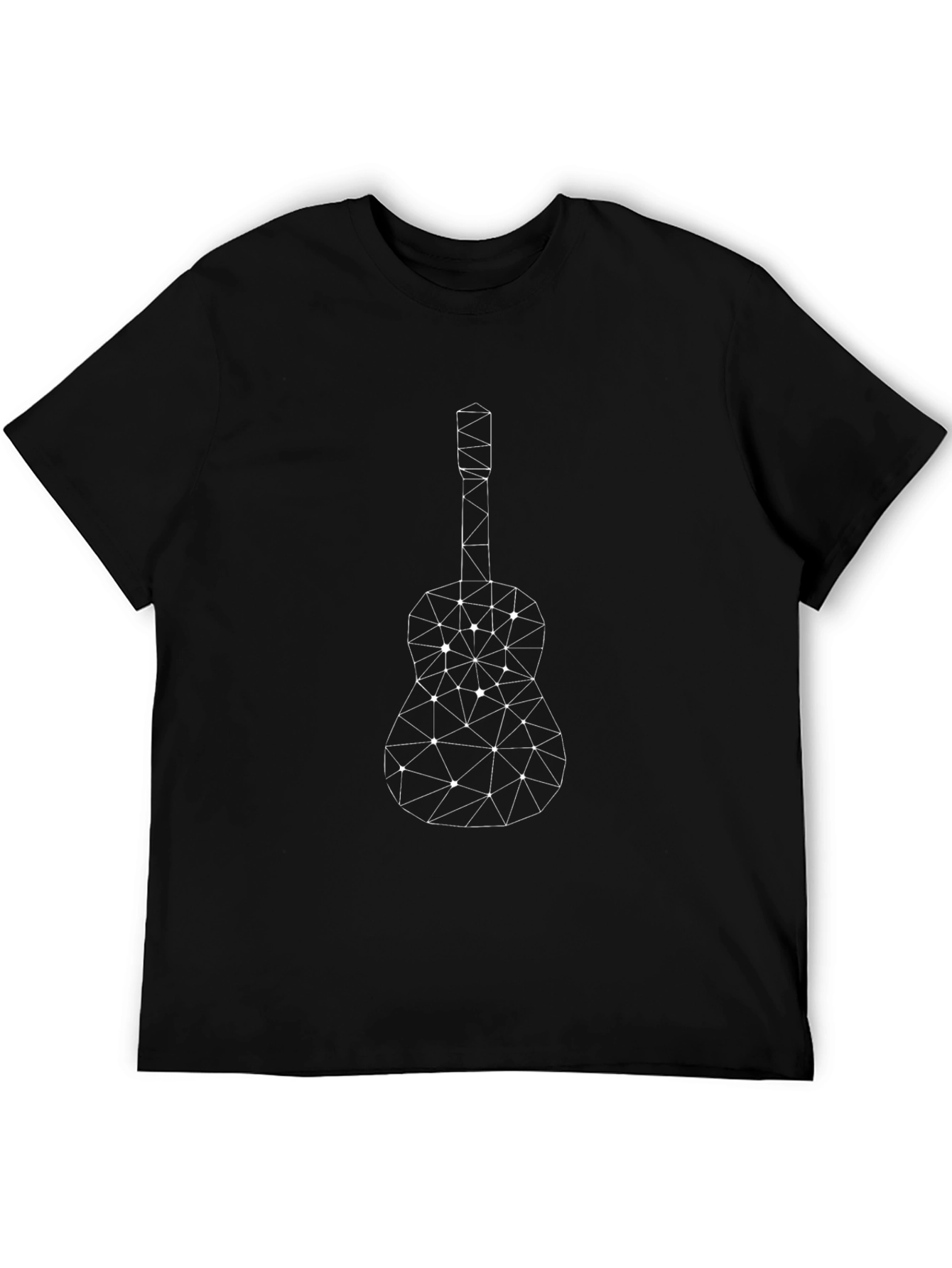 Geometric Guitar Black T-Shirt